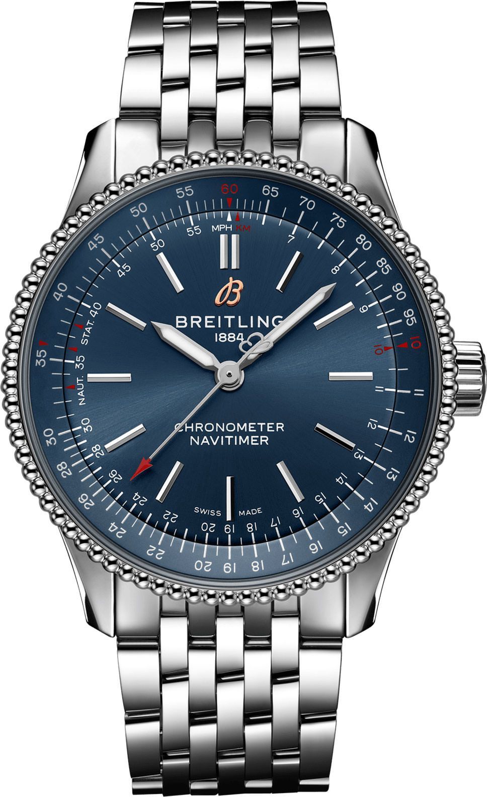 Breitling  35 mm Watch in Blue Dial For Women - 1