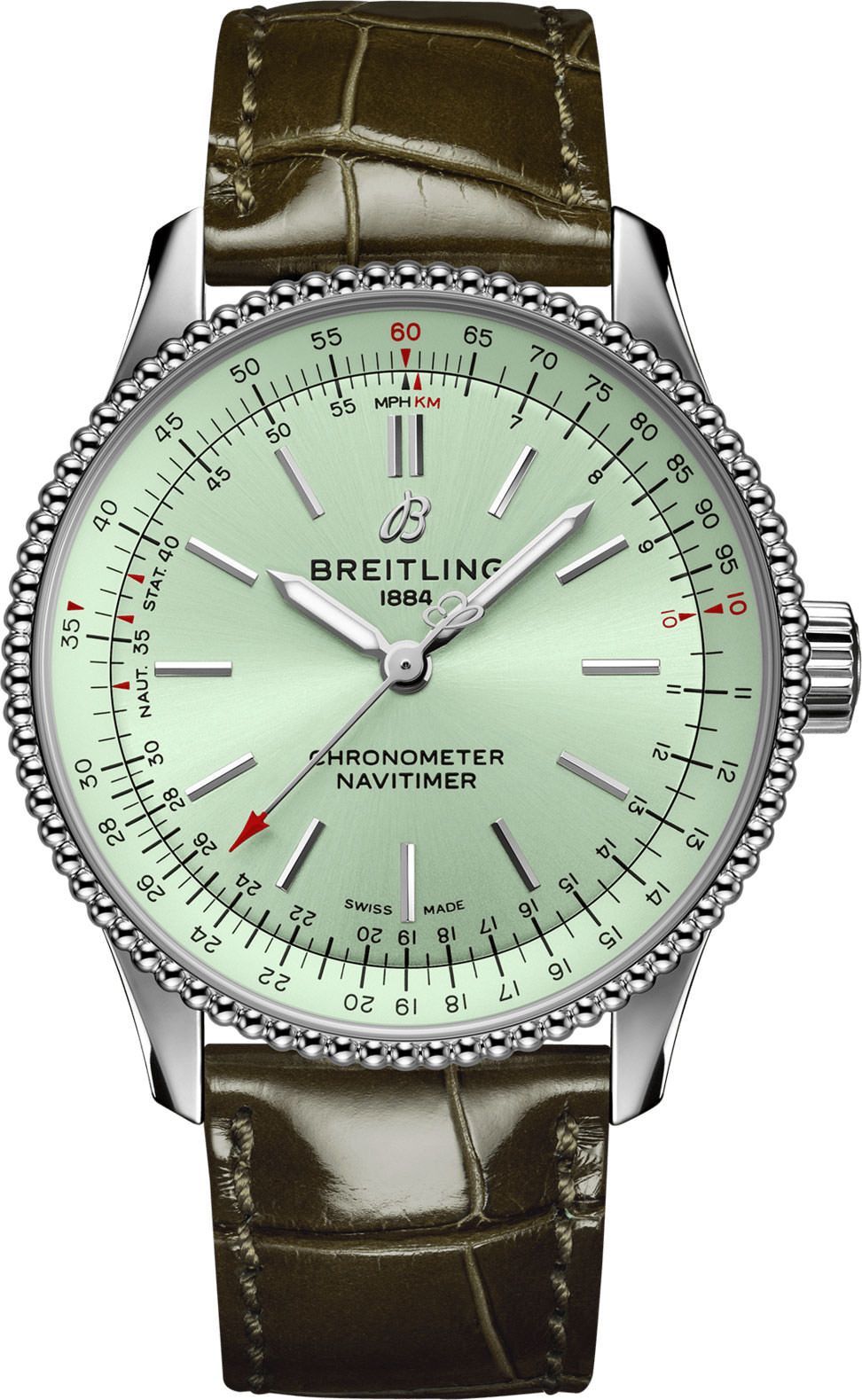 Breitling Navitimer  Green Dial 35 mm Automatic Watch For Women - 1