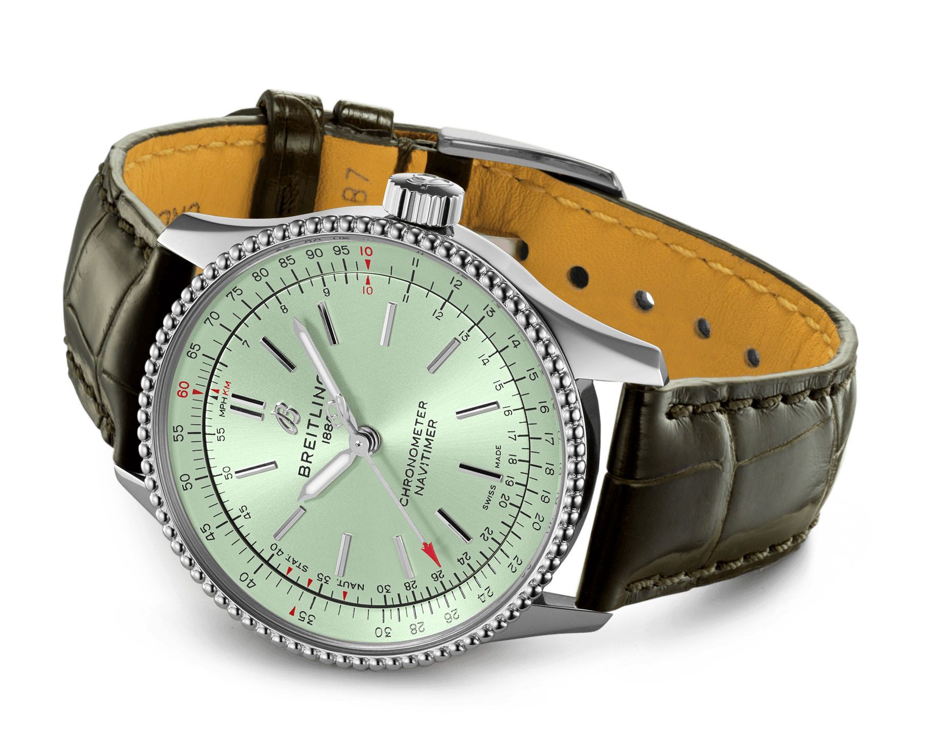 Breitling Navitimer  Green Dial 35 mm Automatic Watch For Women - 3