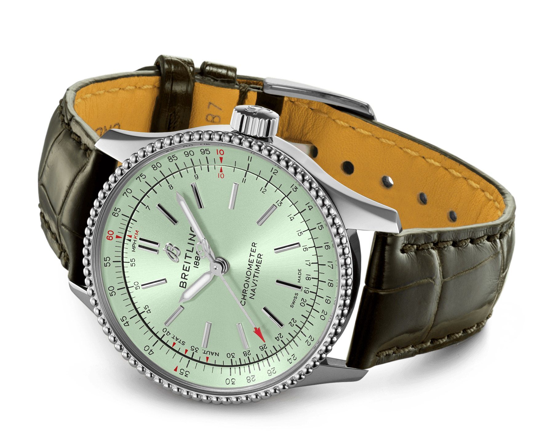 Breitling Navitimer  Green Dial 35 mm Automatic Watch For Men - 4