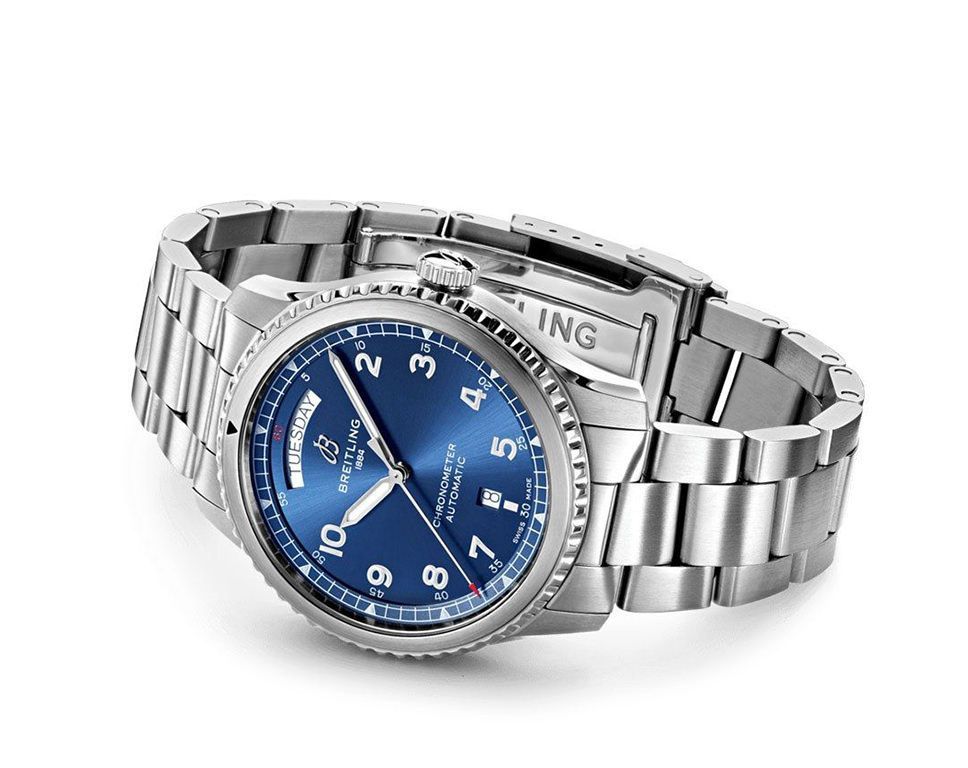 Breitling Classic AVI  Blue Dial 41 mm Automatic Watch For Men - 5