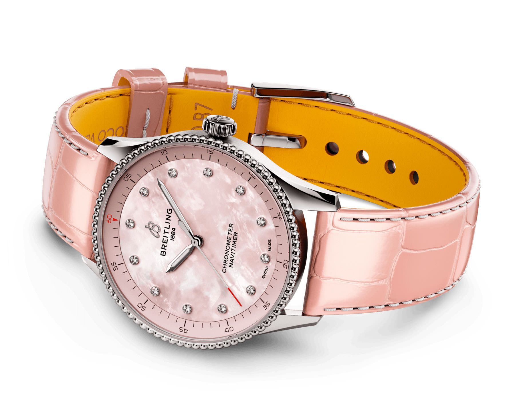 Breitling Navitimer  Pink MOP Dial 32 mm Quartz Watch For Women - 5