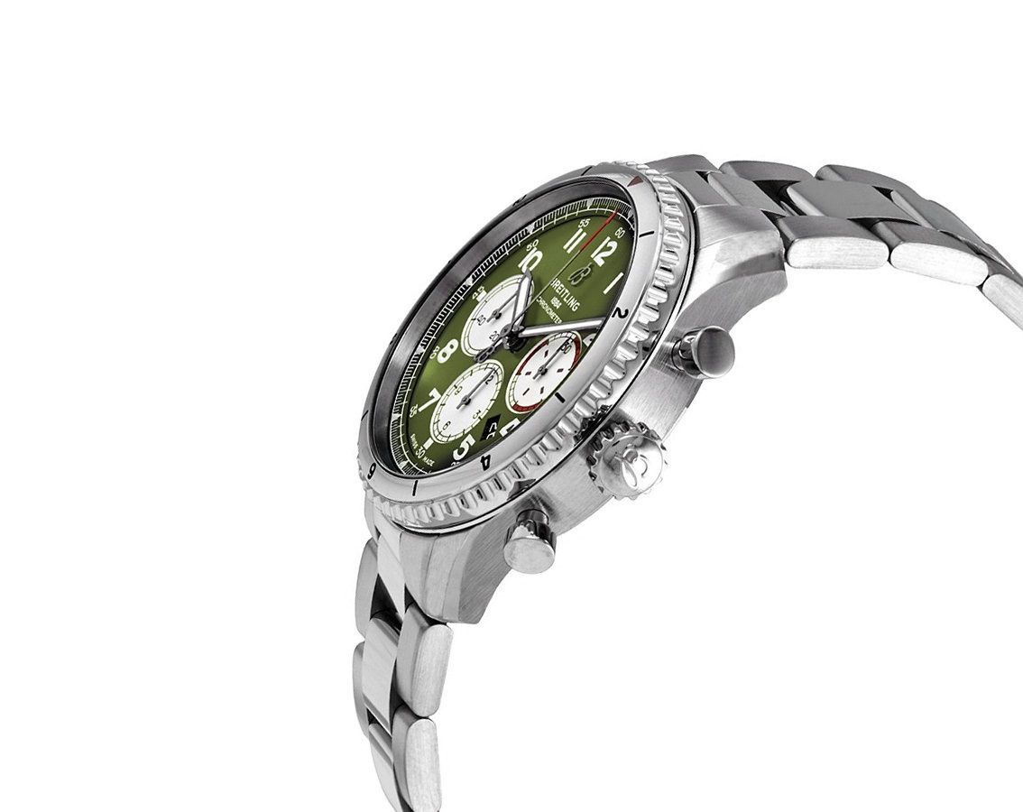 Breitling  43 mm Watch in Green Dial For Men - 3