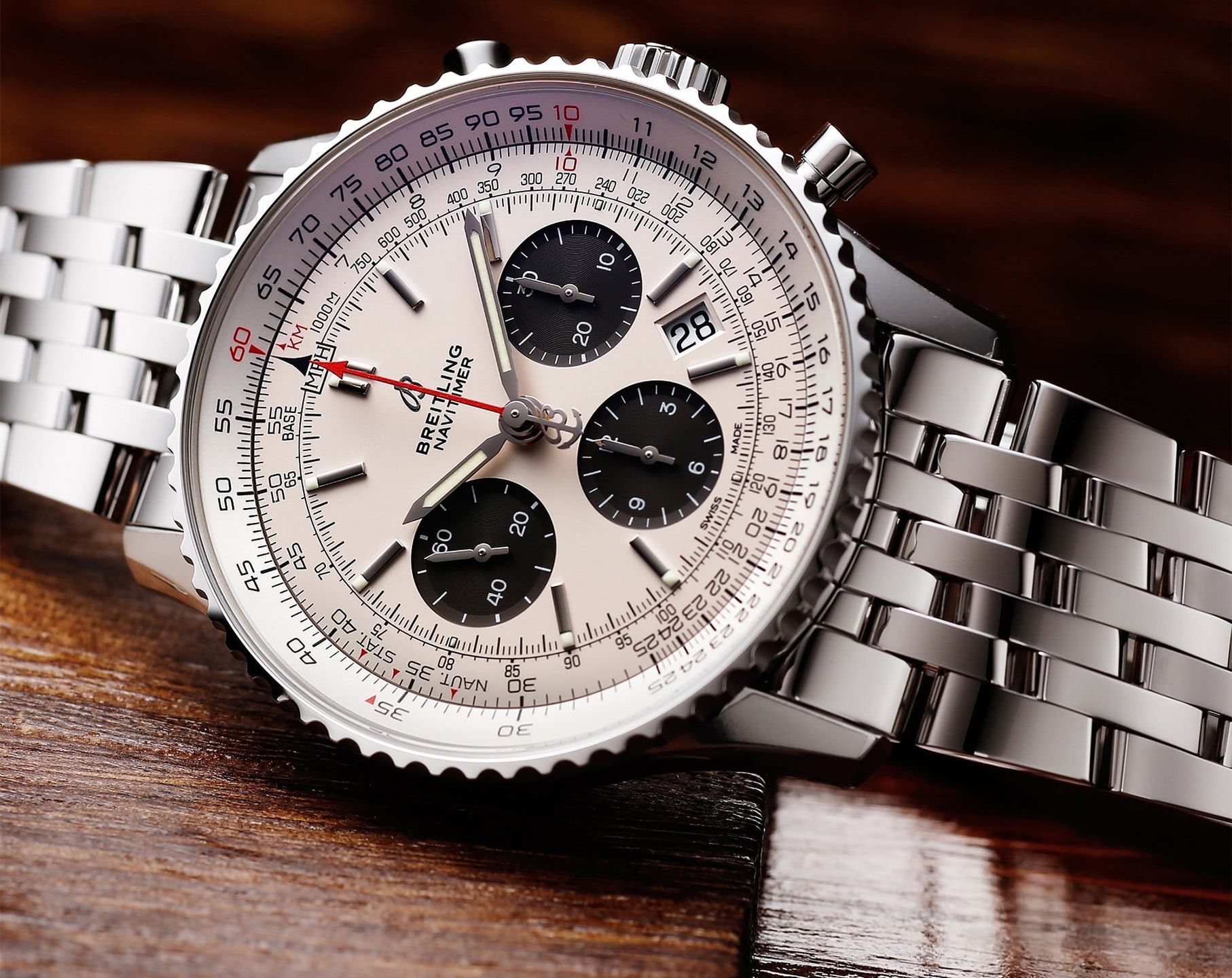 Breitling Navitimer  Ivory Dial 43 mm Automatic Watch For Men - 4
