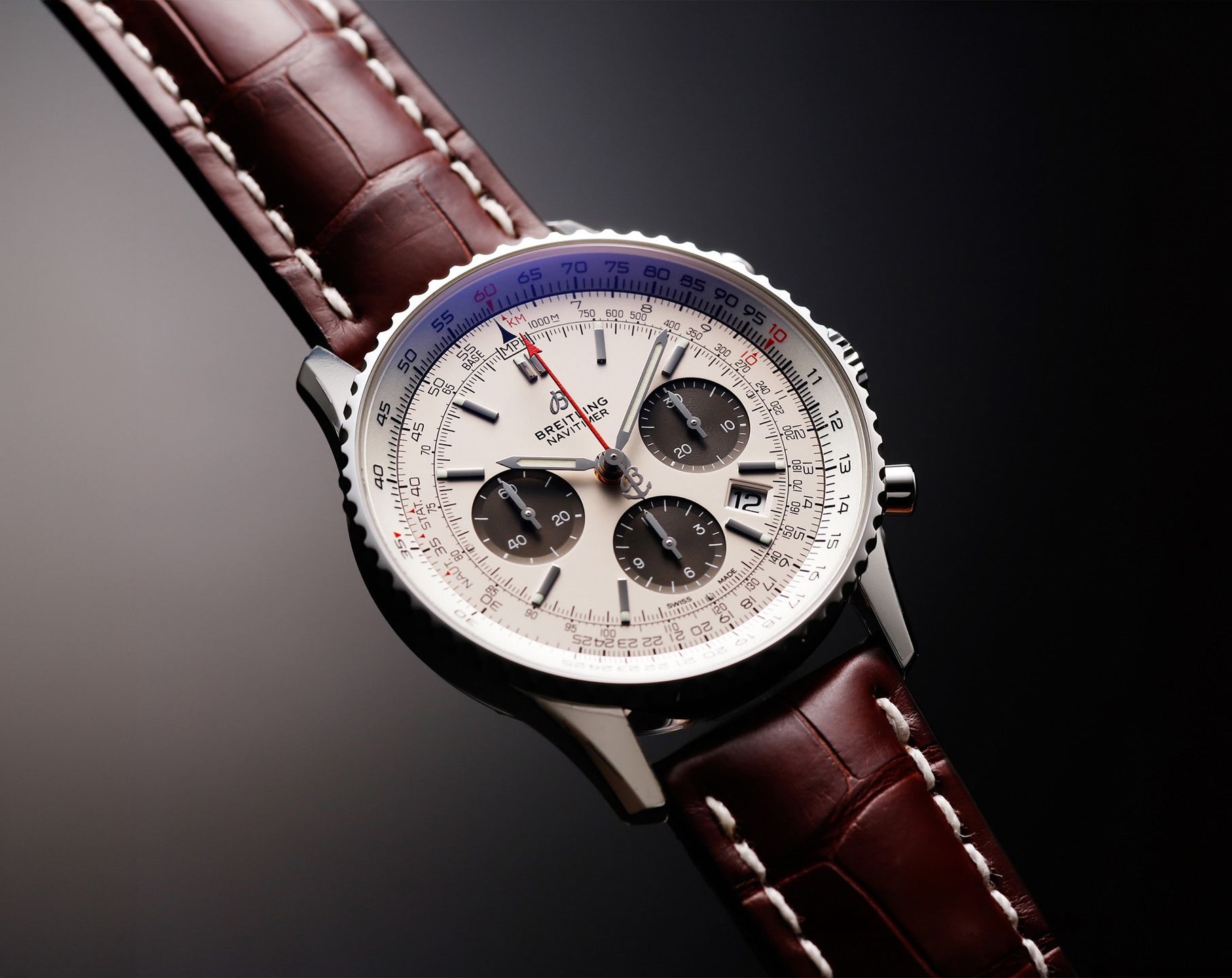 Breitling Navitimer  Ivory Dial 43 mm Automatic Watch For Men - 5