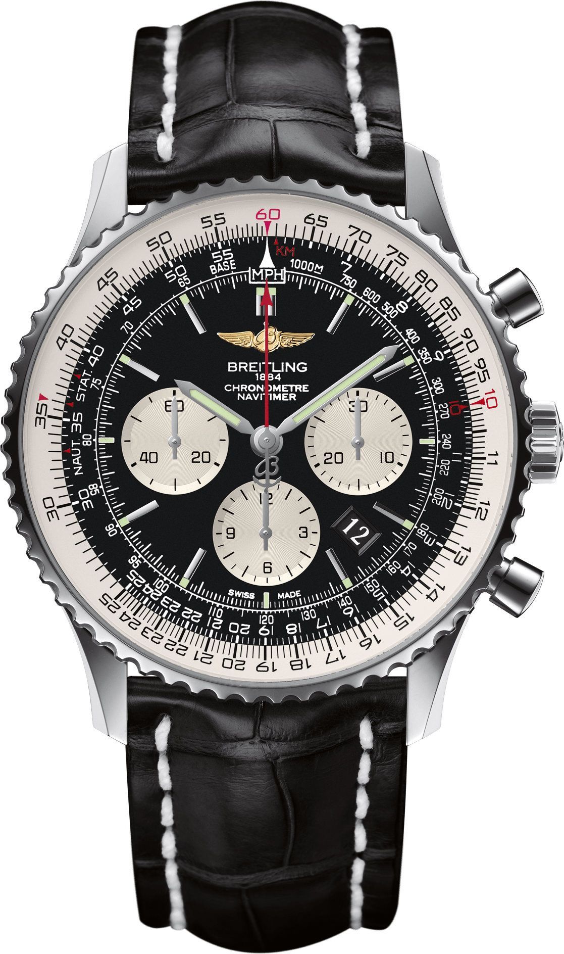 Breitling Navitimer  Black Dial 46 mm Automatic Watch For Men - 1