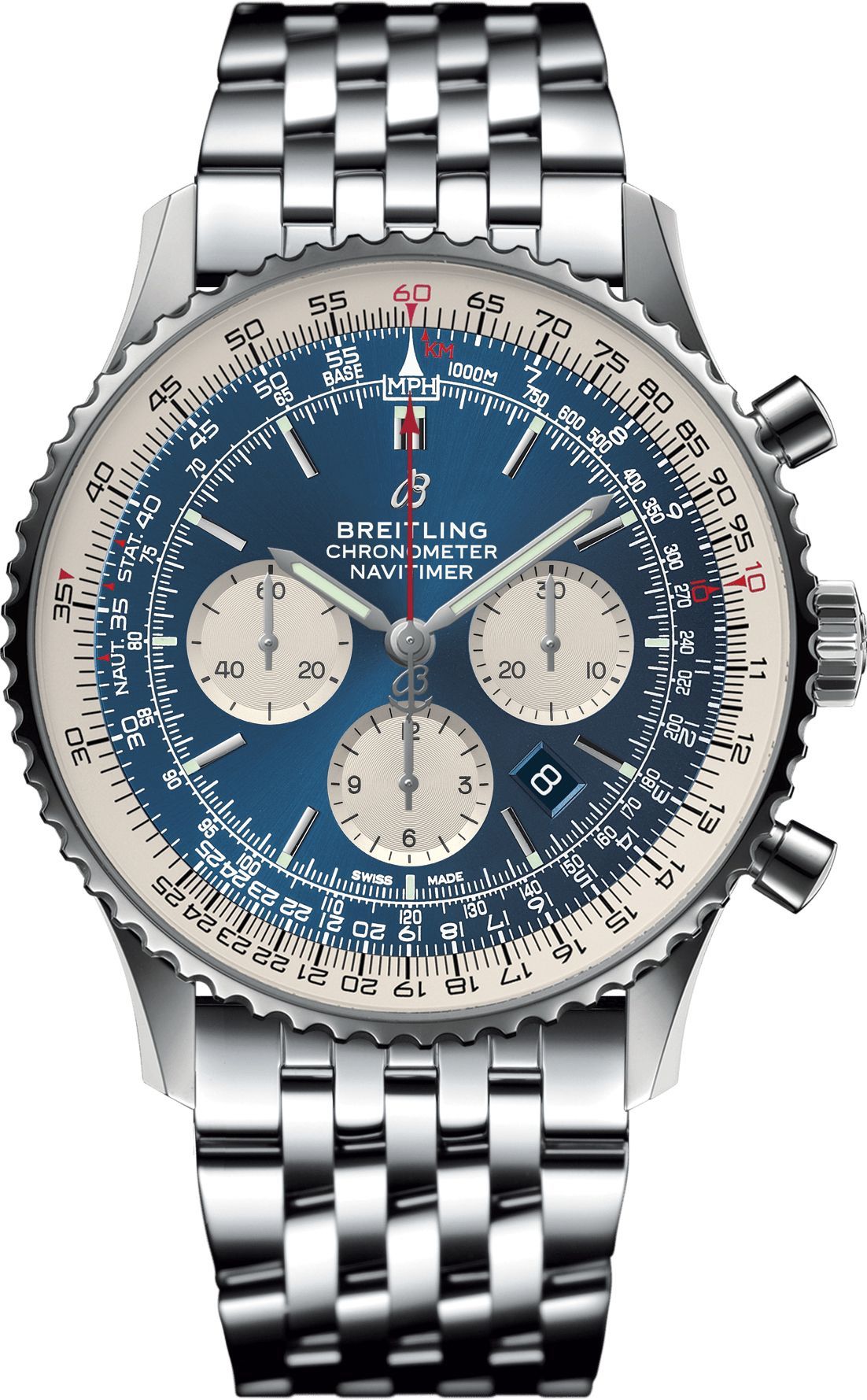 Breitling Navitimer  Blue Dial 46 mm Automatic Watch For Men - 1
