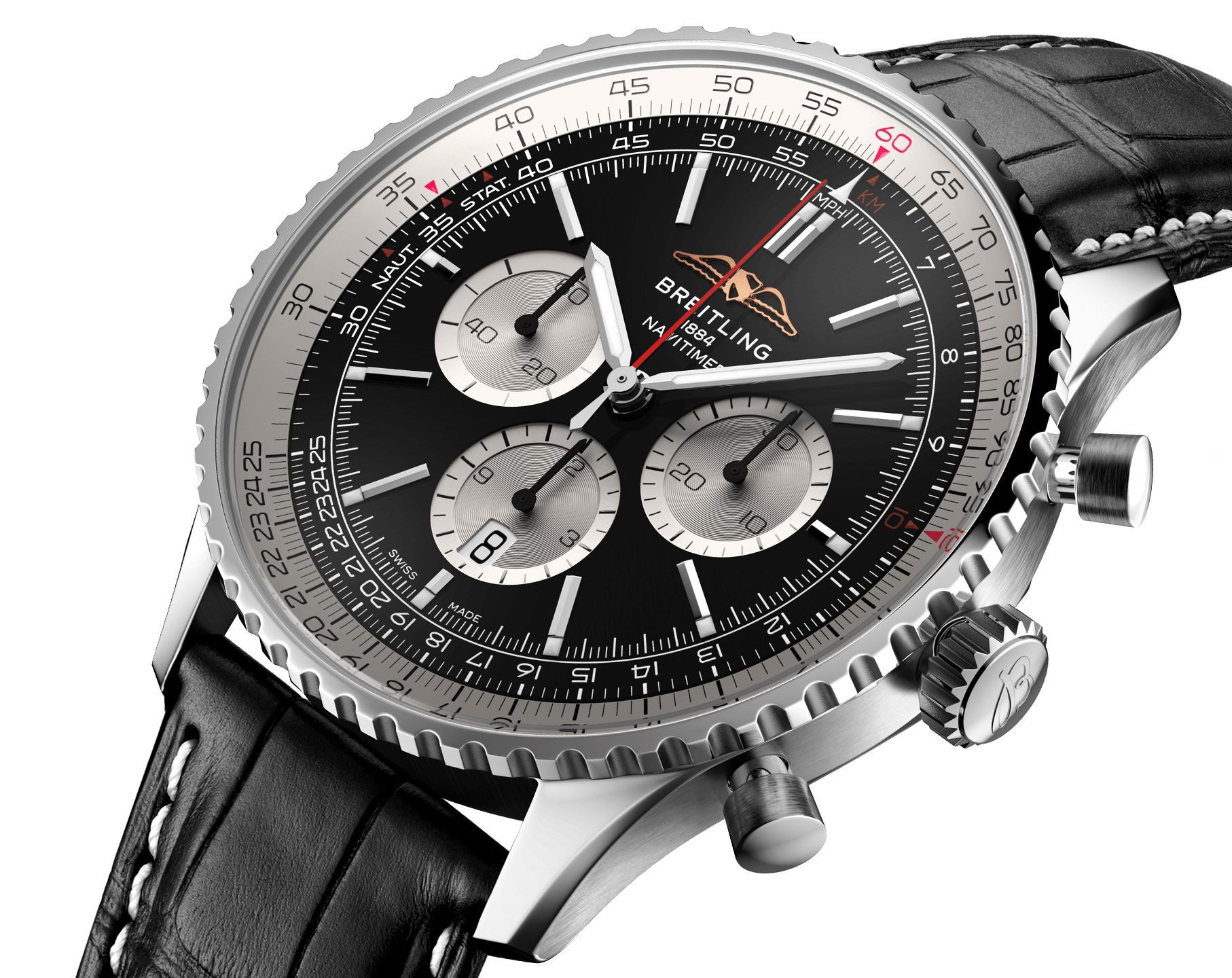 Breitling Navitimer  Black Dial 46 mm Automatic Watch For Men - 3