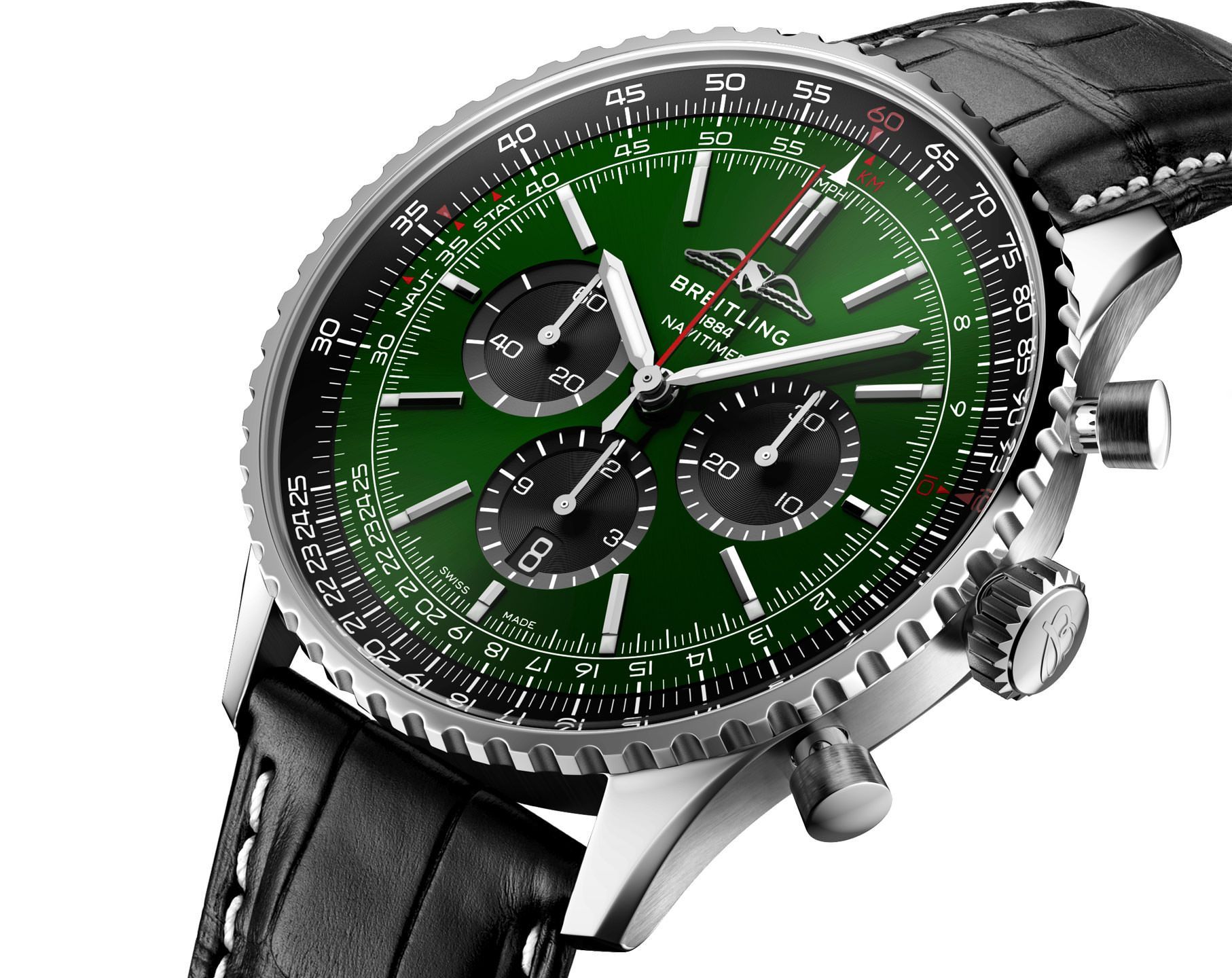 Breitling Navitimer  Green Dial 46 mm Automatic Watch For Men - 2