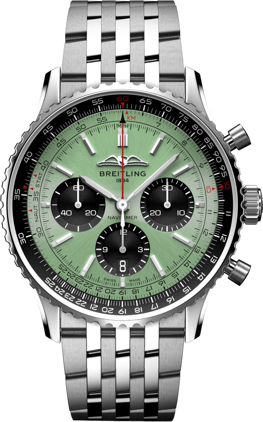 Breitling Navitimer  Green Dial 43 mm Automatic Watch For Men - 1