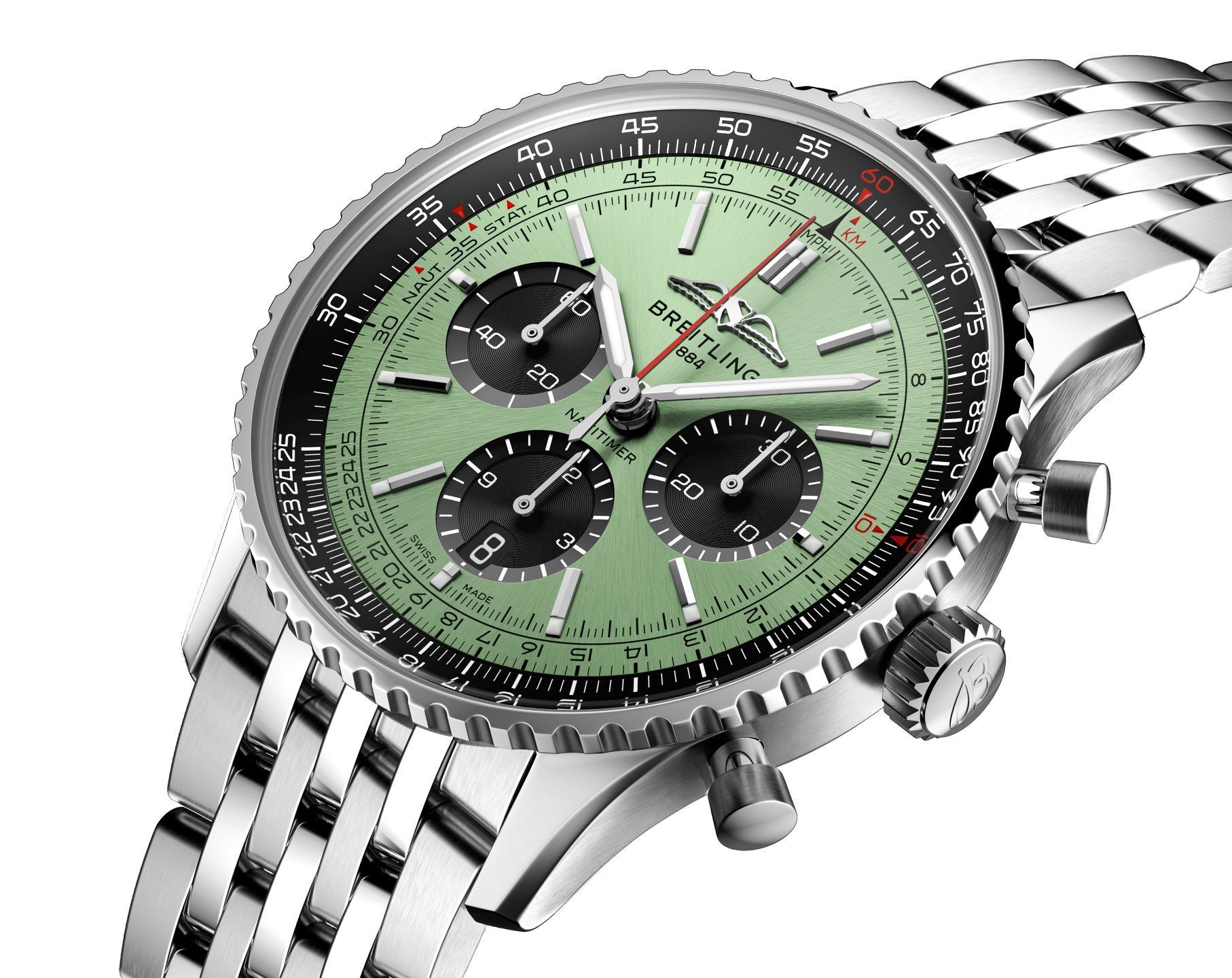 Breitling Navitimer  Green Dial 43 mm Automatic Watch For Men - 3