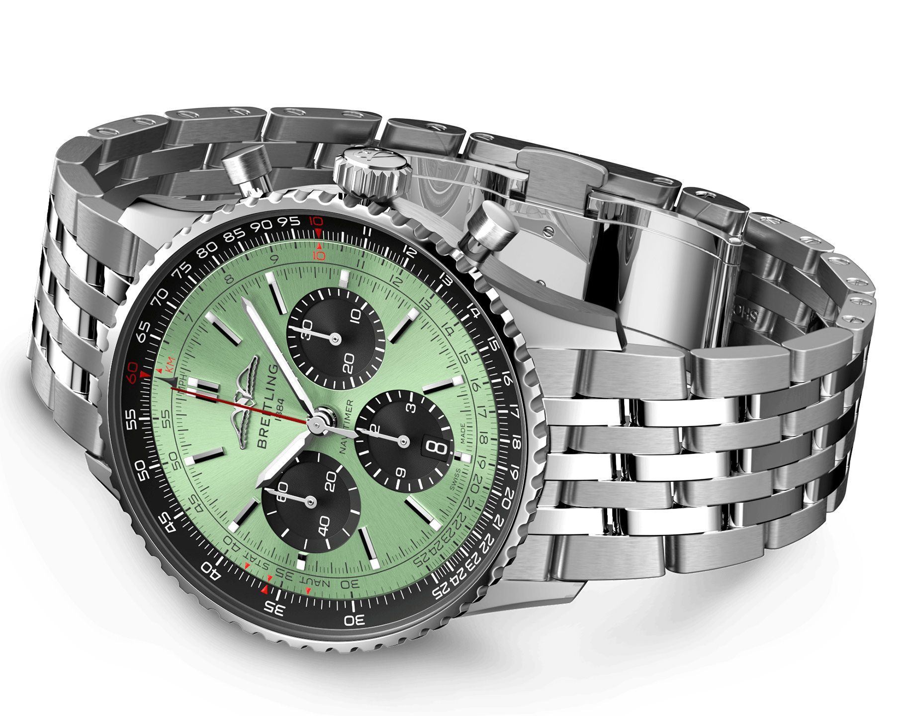 Breitling Navitimer  Green Dial 43 mm Automatic Watch For Men - 5