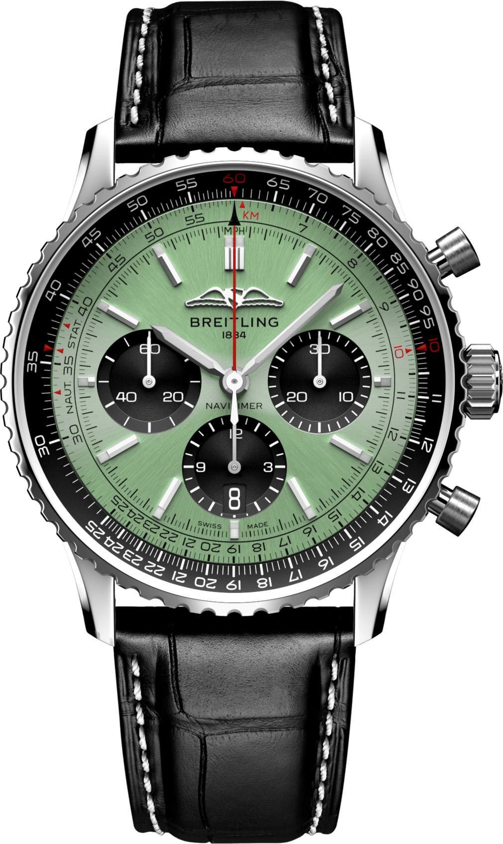 Breitling Navitimer  Green Dial 43 mm Automatic Watch For Men - 1