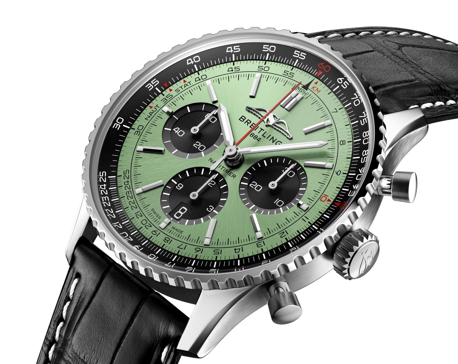 Breitling Navitimer  Green Dial 43 mm Automatic Watch For Men - 2