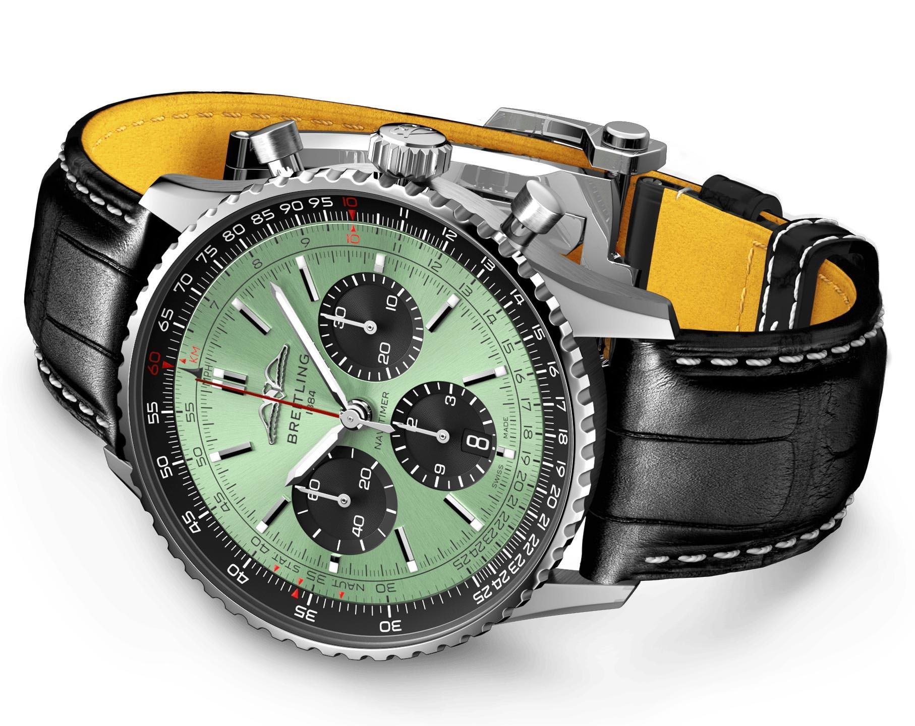 Breitling Navitimer  Green Dial 43 mm Automatic Watch For Men - 5