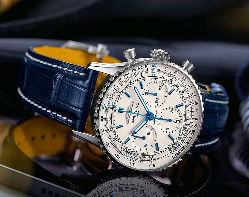 Breitling Navitimer 41 mm Watch in Silver Dial