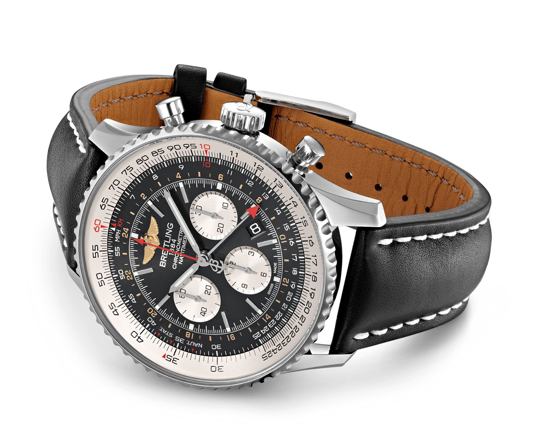 Breitling Navitimer  Black Dial 48 mm Automatic Watch For Men - 4