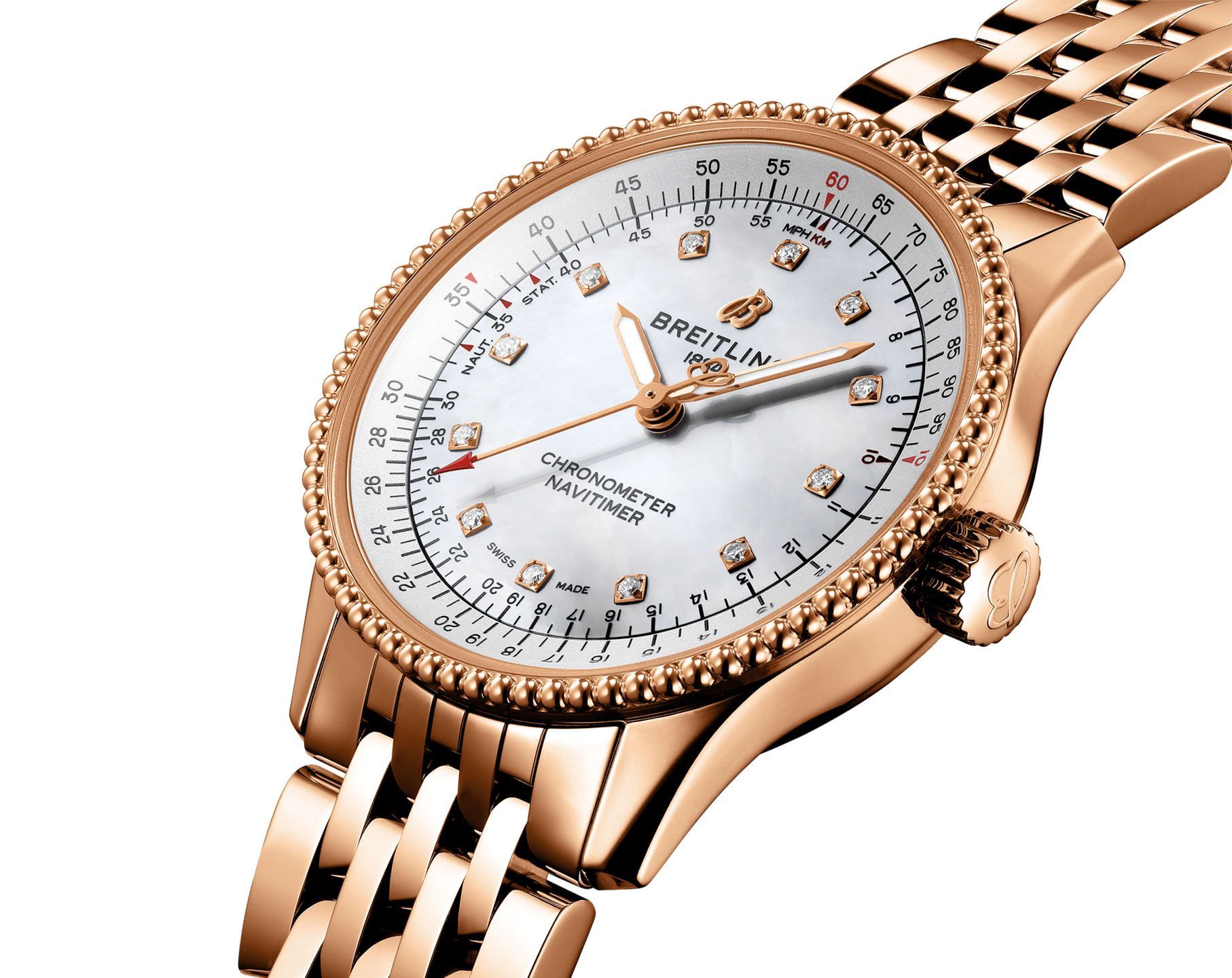 Breitling  35 mm Watch in MOP Dial For Women - 4