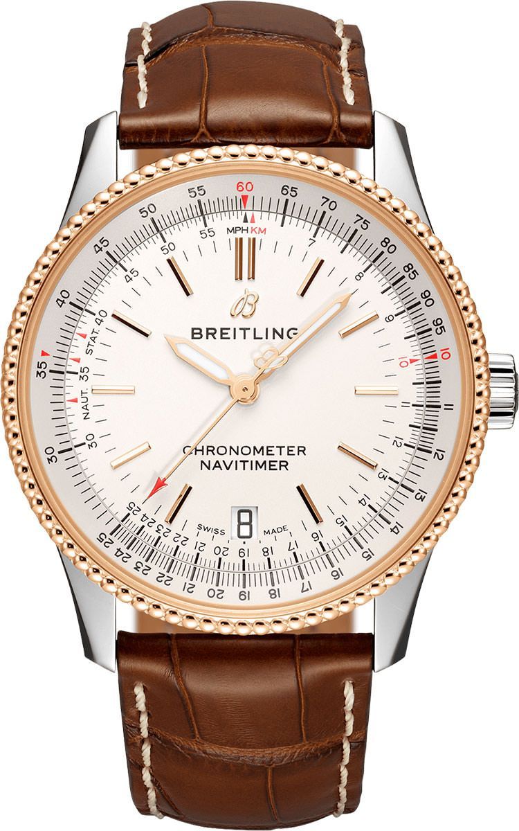 Breitling Navitimer Navitimer 1 Silver Dial 38 mm Automatic Watch For Men - 1