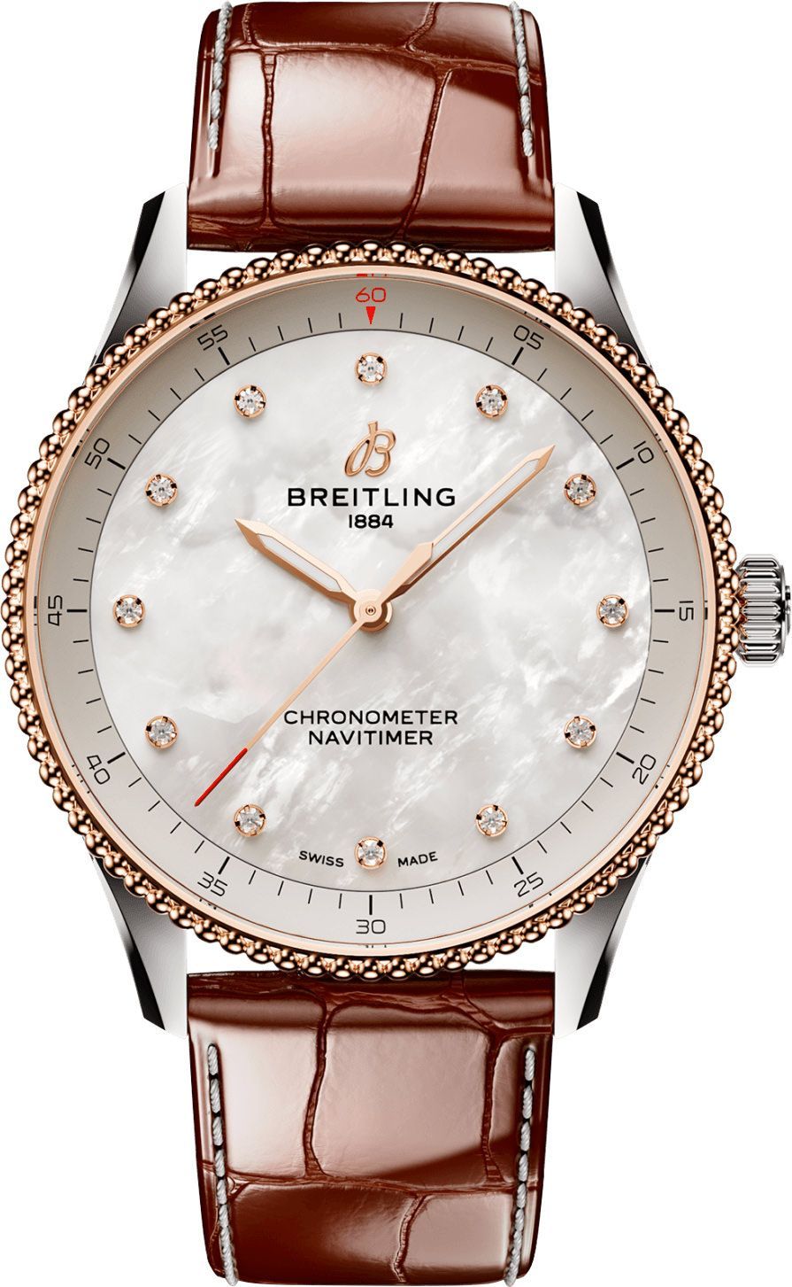 Breitling Navitimer  White MOP Dial 32 mm Thermocompensated SuperQuartz™ Watch For Women - 1