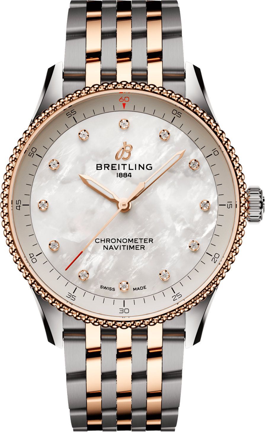 Breitling Navitimer  White MOP Dial 32 mm Thermocompensated SuperQuartz™ Watch For Women - 1