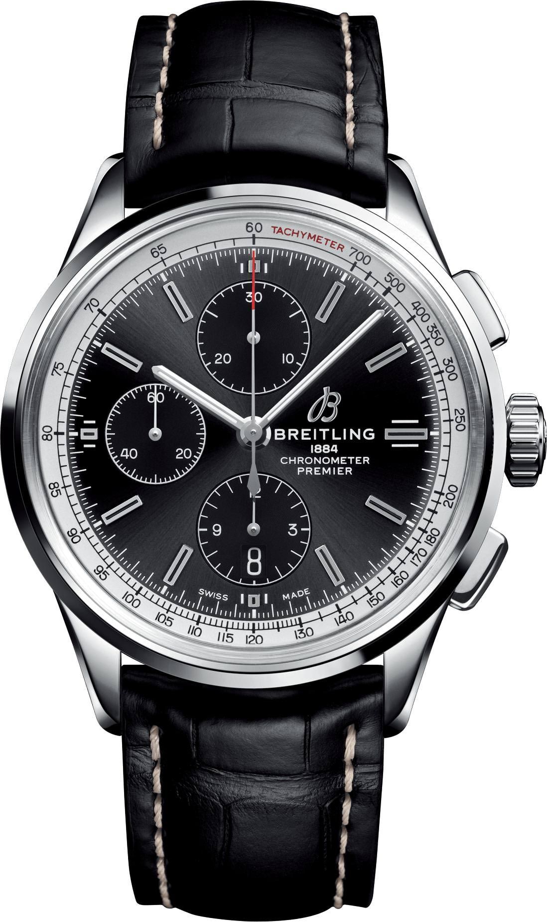 Breitling Premier  Black Dial 42 mm Automatic Watch For Men - 1