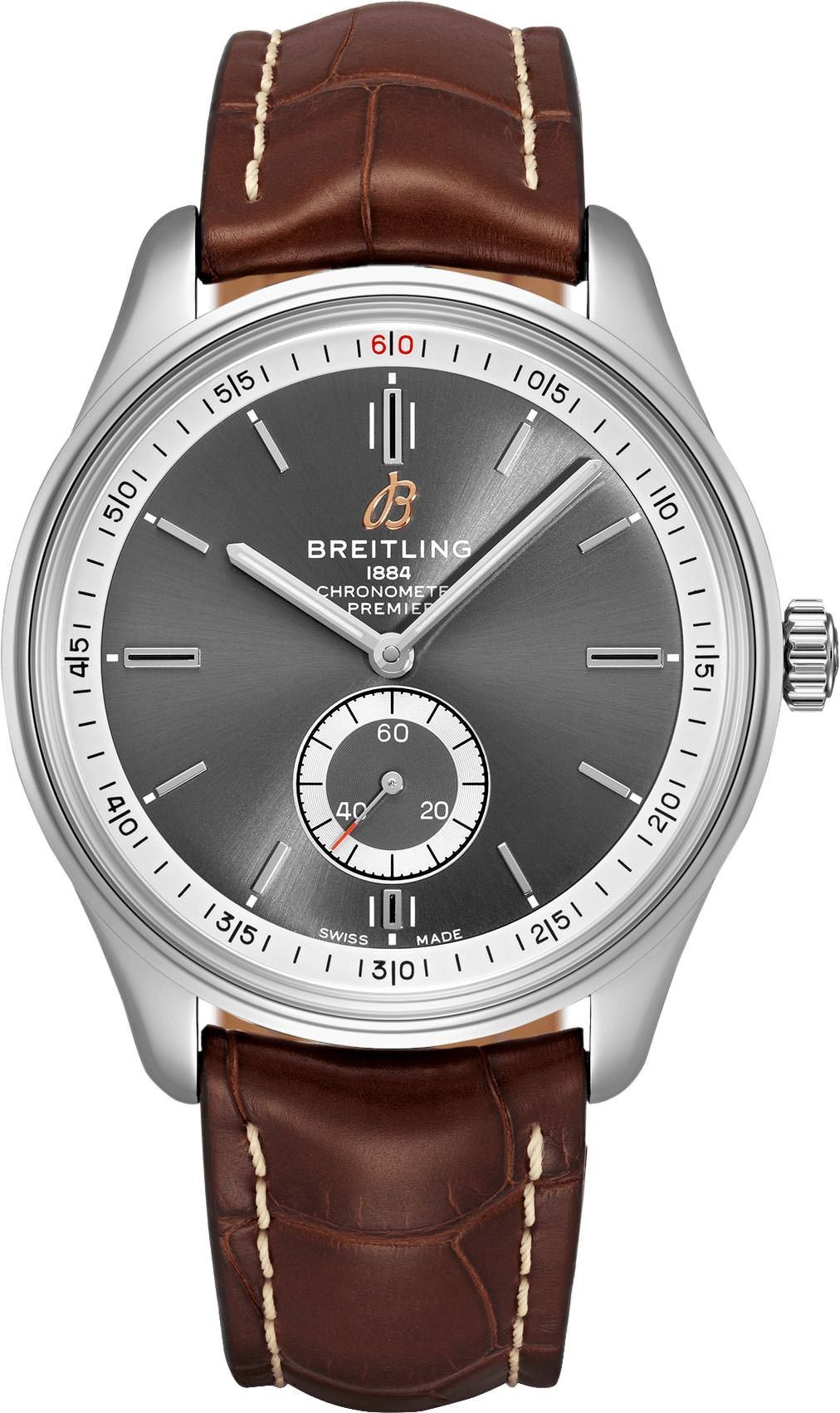 Breitling  40 mm Watch in Grey Dial For Men - 1
