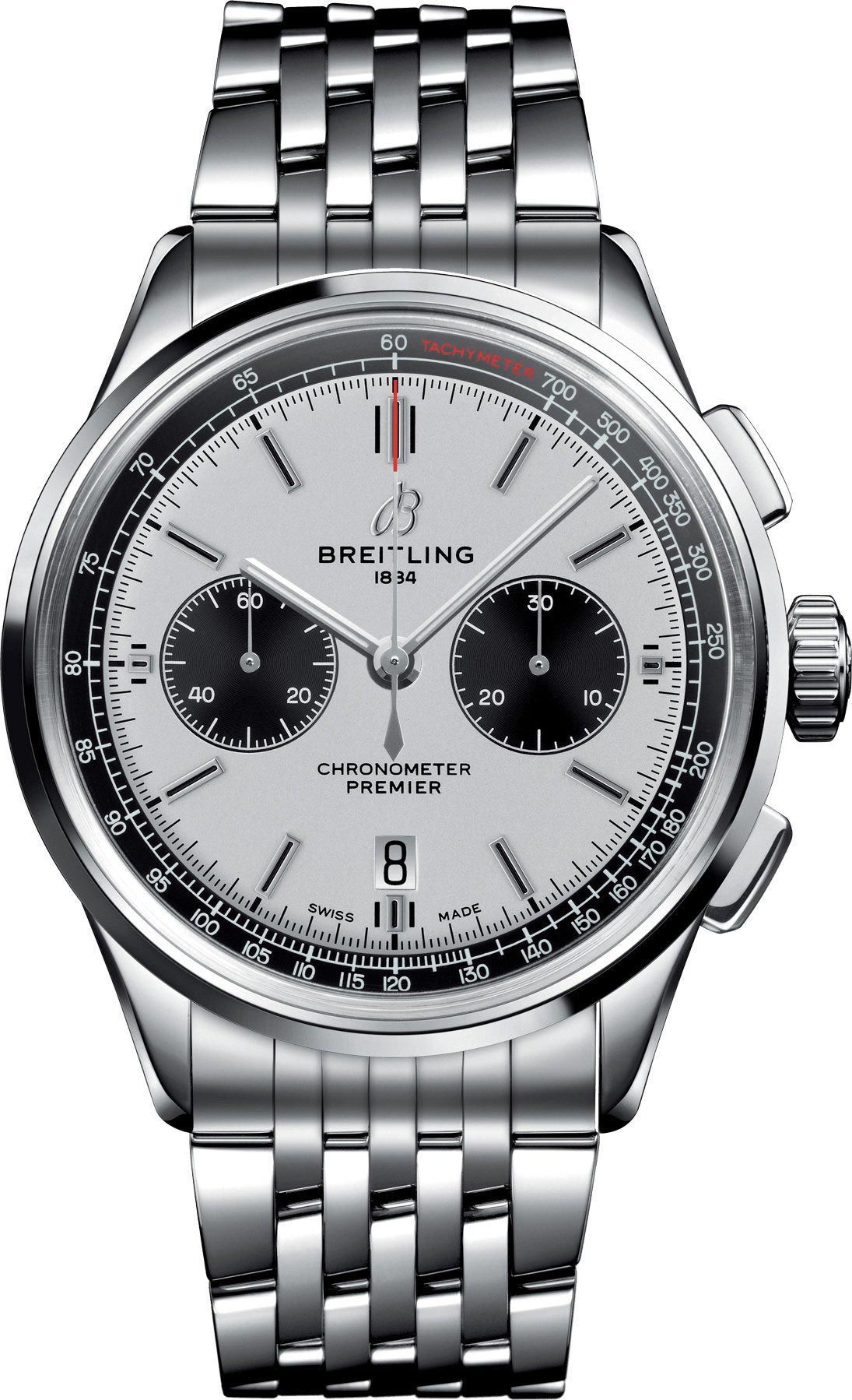Breitling  42 mm Watch in Silver Dial For Men - 1