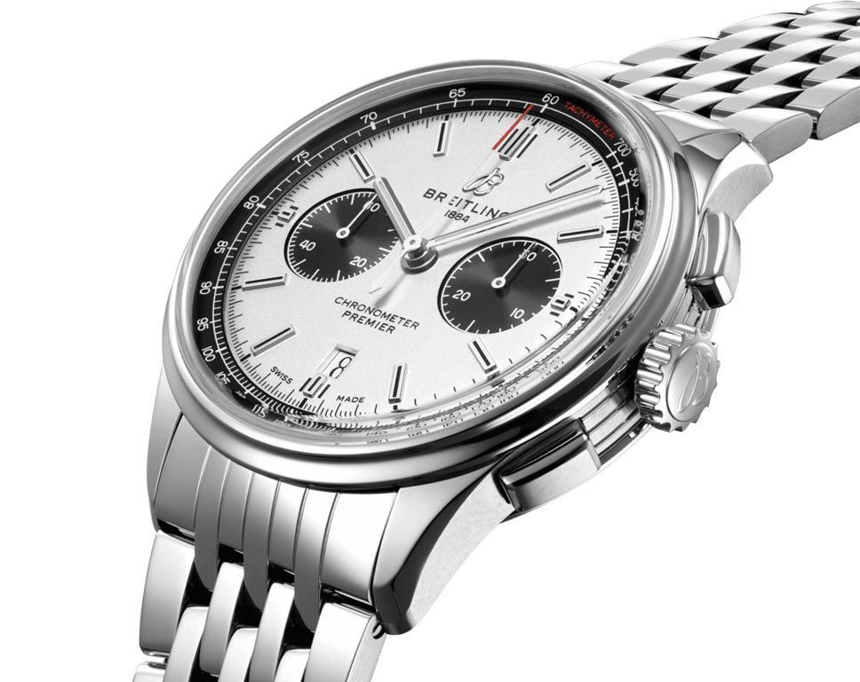 Breitling  42 mm Watch in Silver Dial For Men - 3