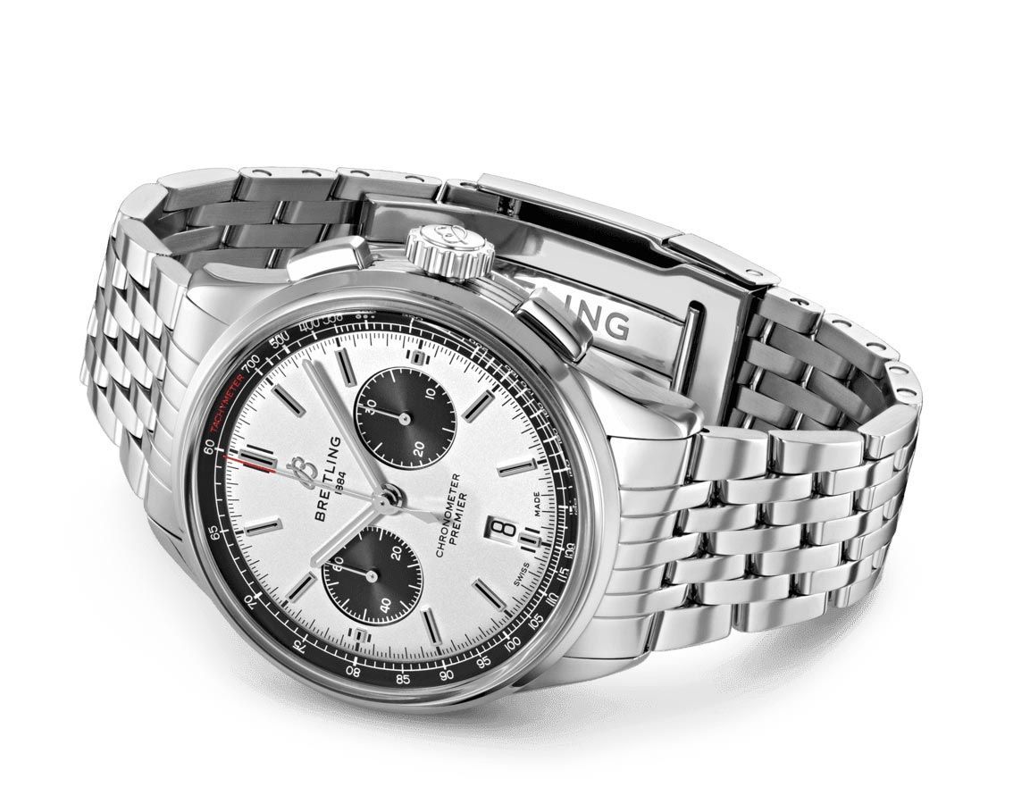 Breitling  42 mm Watch in Silver Dial For Men - 4