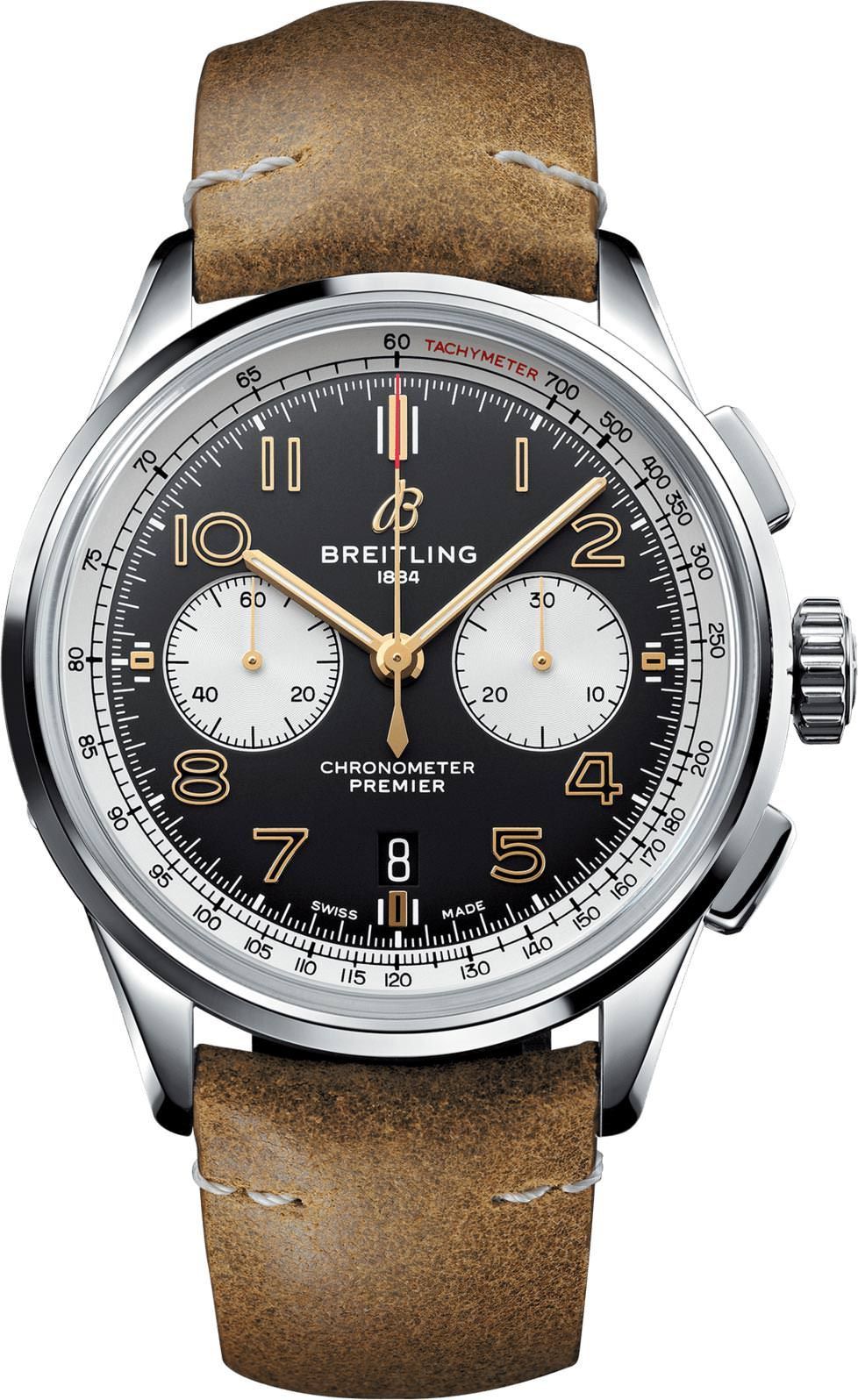 Breitling Premier  Black Dial 42 mm Automatic Watch For Men - 1