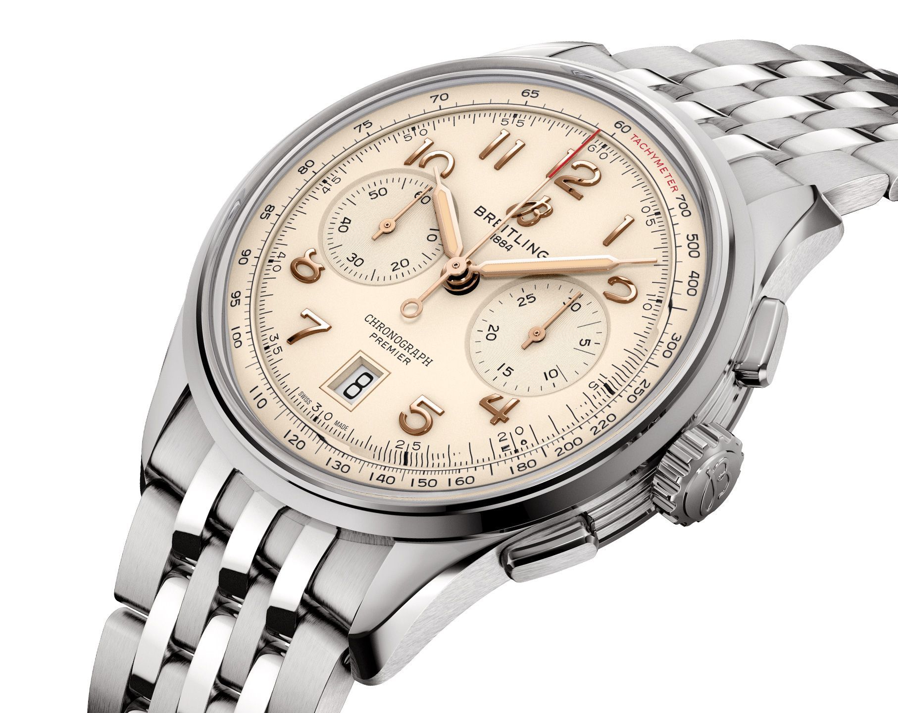 Breitling Premier  Beige Dial 42 mm Automatic Watch For Men - 3