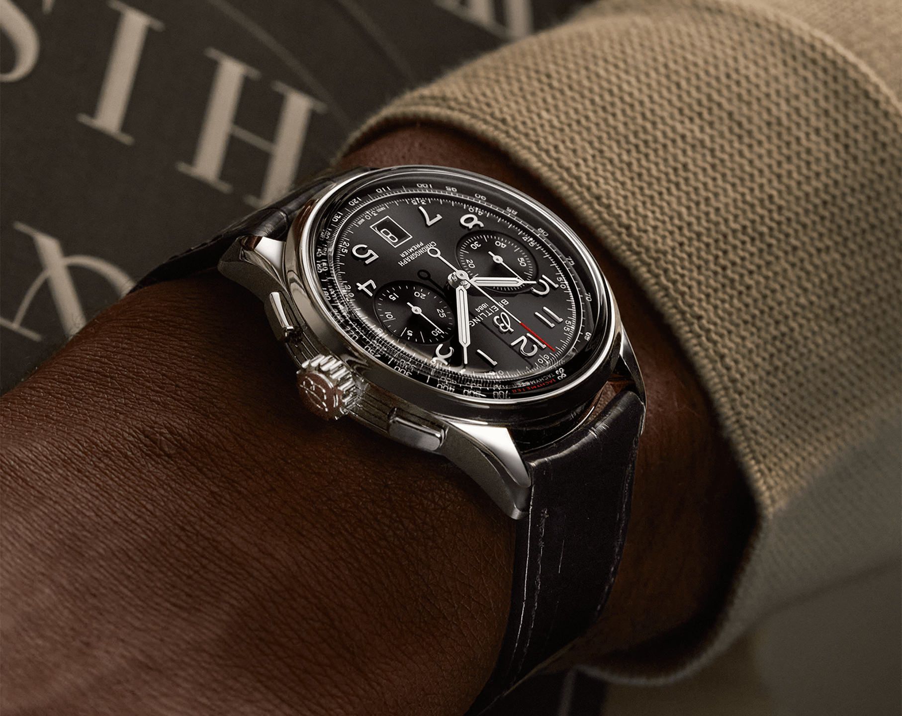 Breitling Premier  Black Dial 42 mm Automatic Watch For Men - 5