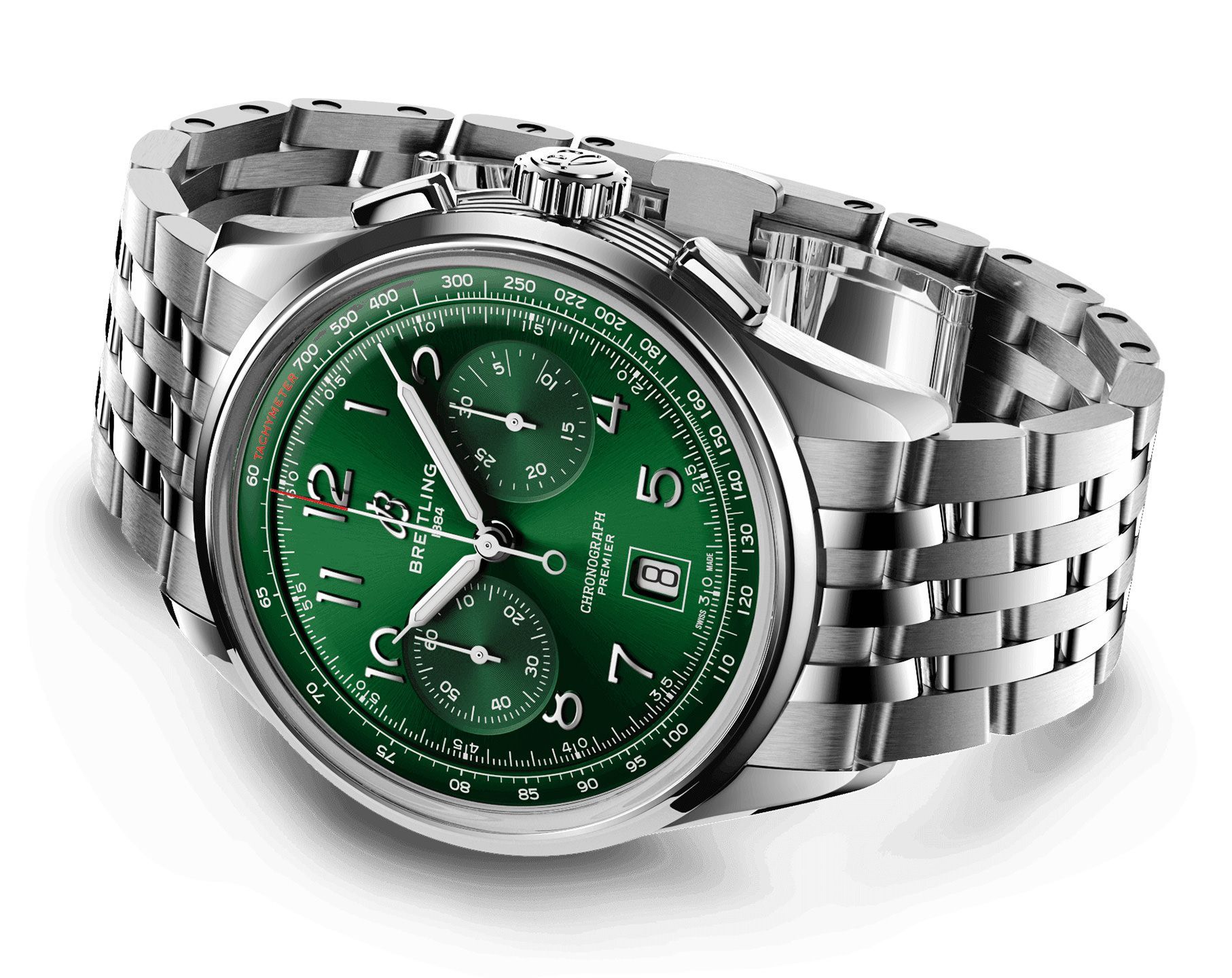 Breitling Premier  Green Dial 42 mm Automatic Watch For Men - 4