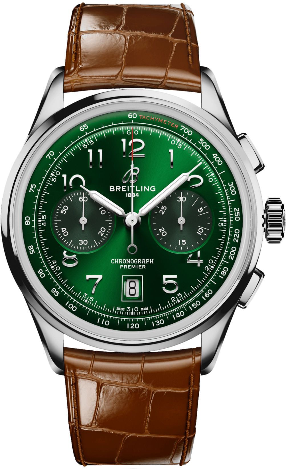 Breitling Premier  Green Dial 42 mm Automatic Watch For Men - 1