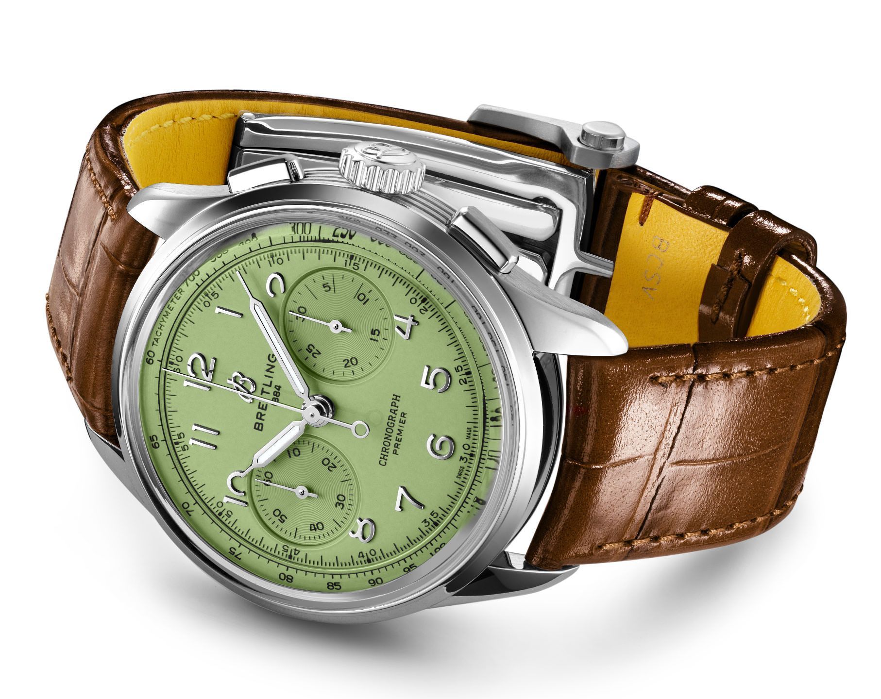 Breitling Premier  Green Dial 40 mm Manual Winding Watch For Men - 4