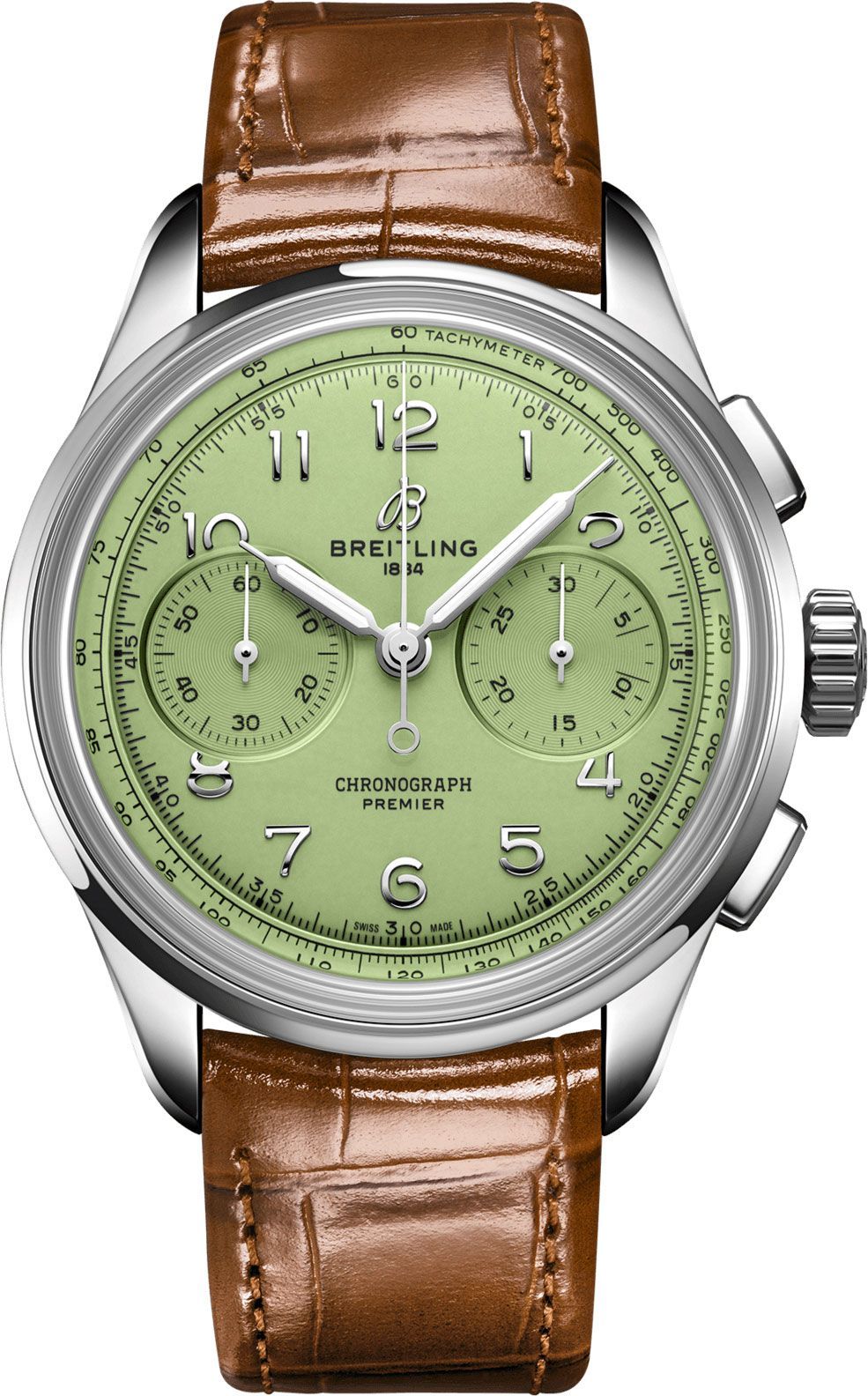 Breitling Premier  Green Dial 40 mm Manual Winding Watch For Men - 1