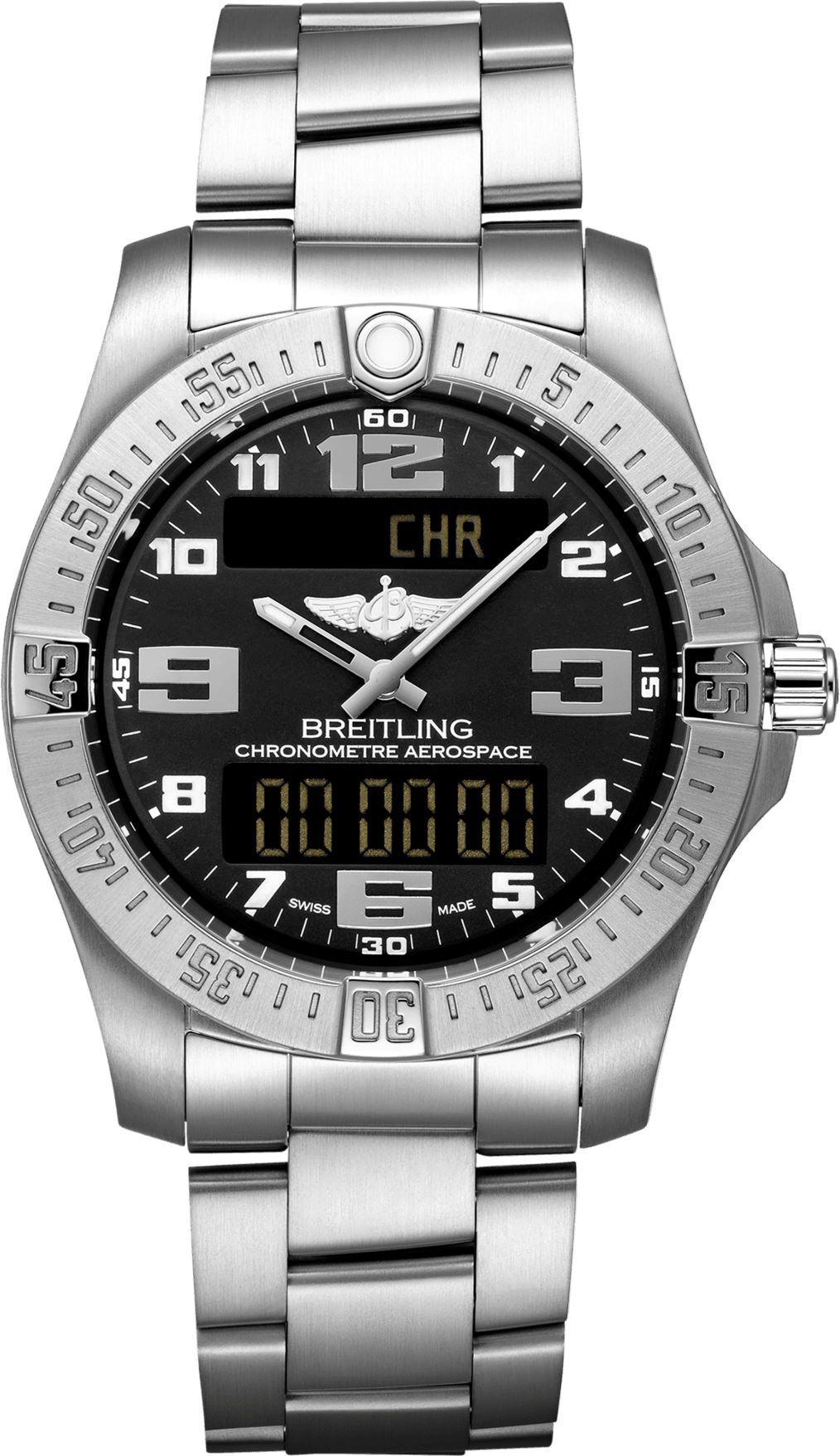 Breitling Professional  Black Dial 43 mm SuperQuartz™ Watch For Men - 1