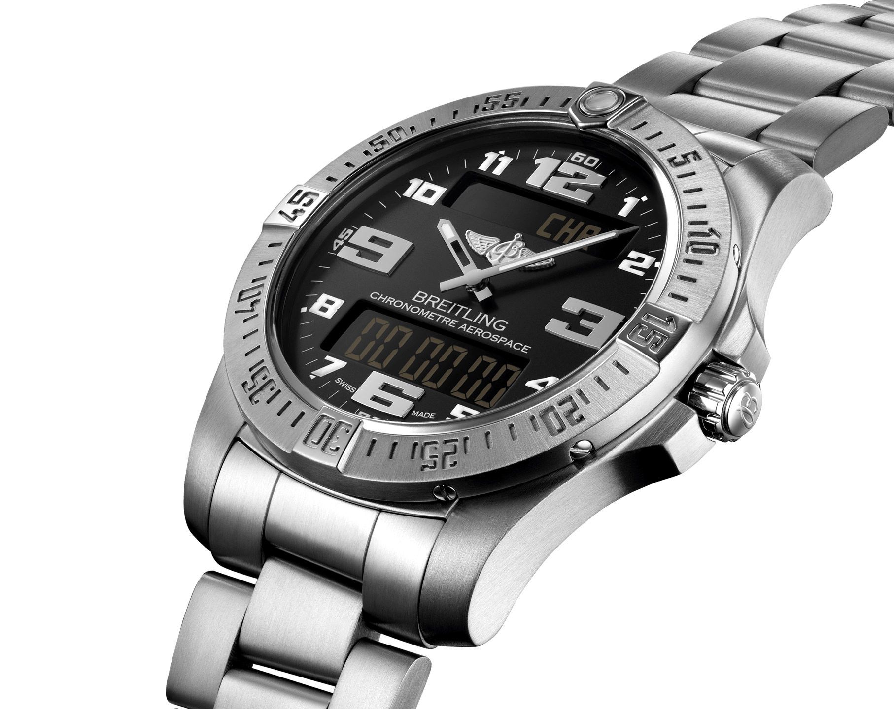 Breitling Professional  Black Dial 43 mm SuperQuartz™ Watch For Men - 4