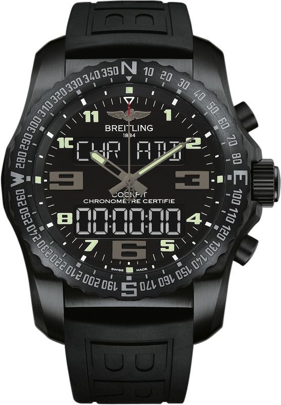 Breitling Professional  Black Dial 46 mm Quartz Watch For Men - 1