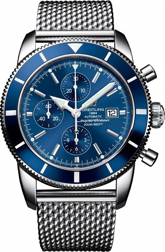 Breitling Superocean Heritage Chronographe 46 46 mm Watch in Blue Dial For Men - 1