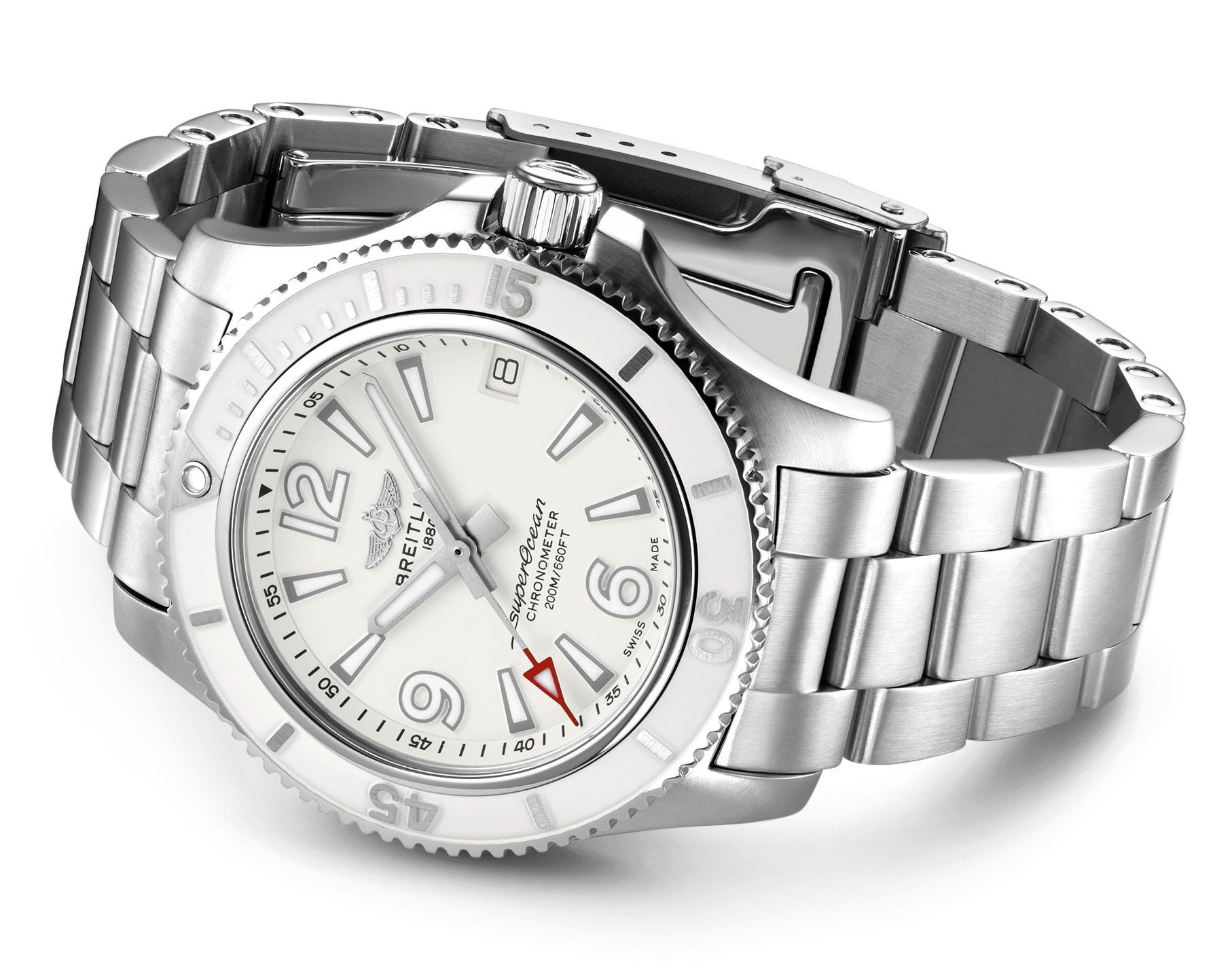 Breitling  36 mm Watch in White Dial For Women - 4