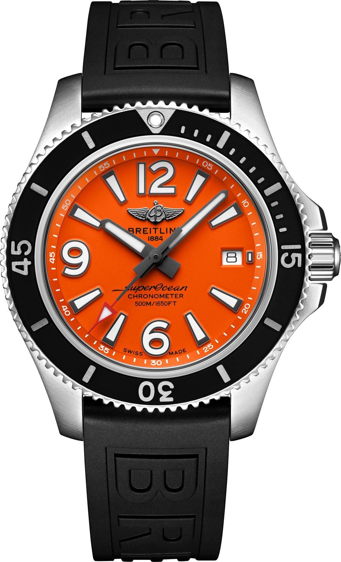 Breitling Superocean Runabout Automatic Orange Dial 42 mm Automatic Watch For Men - 1
