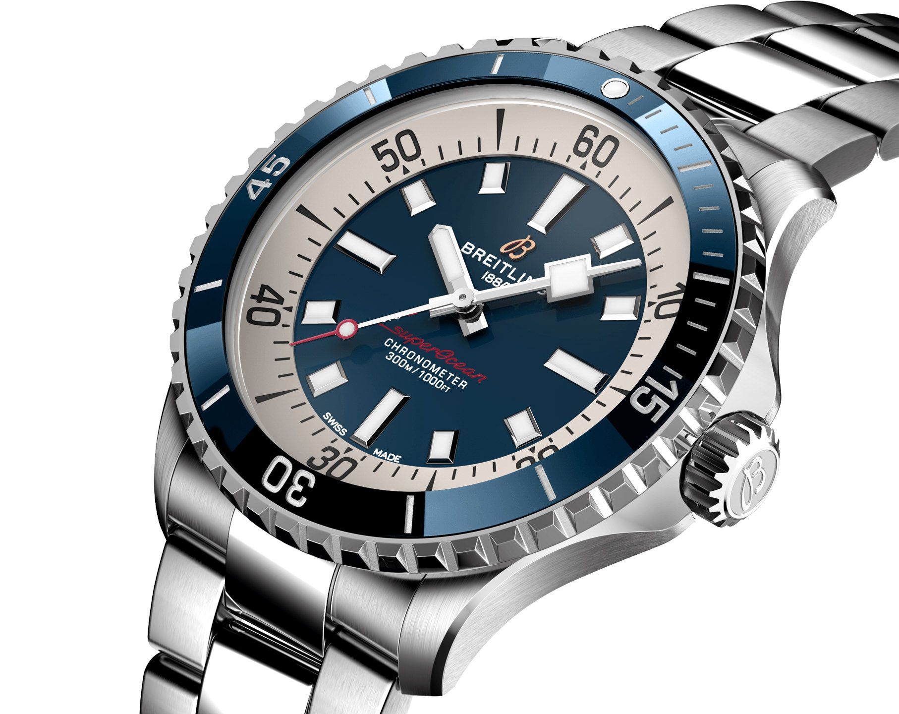 Breitling Superocean  Blue Dial 42 mm Automatic Watch For Men - 3