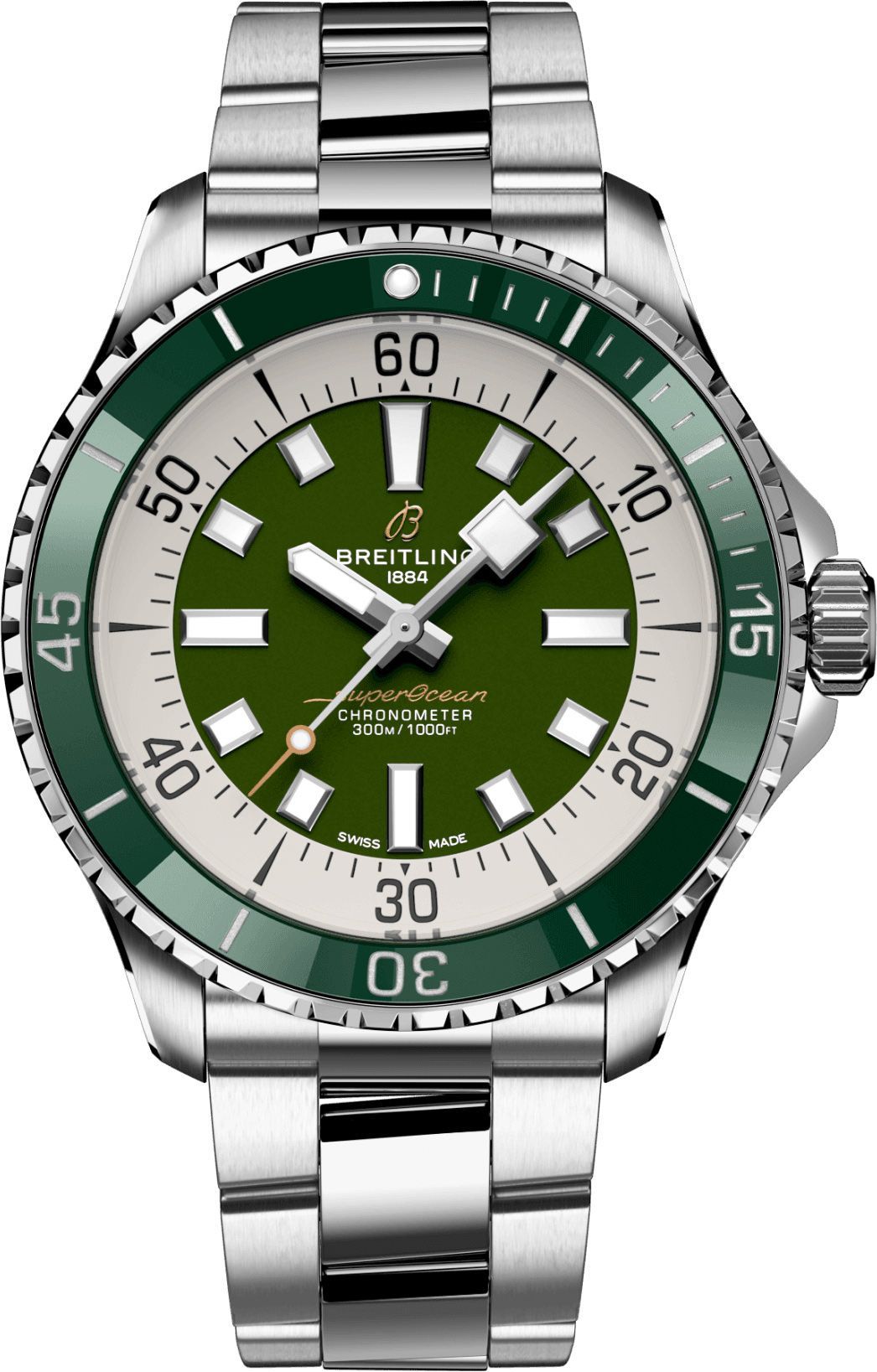 Breitling Superocean  Green Dial 44 mm Automatic Watch For Men - 1