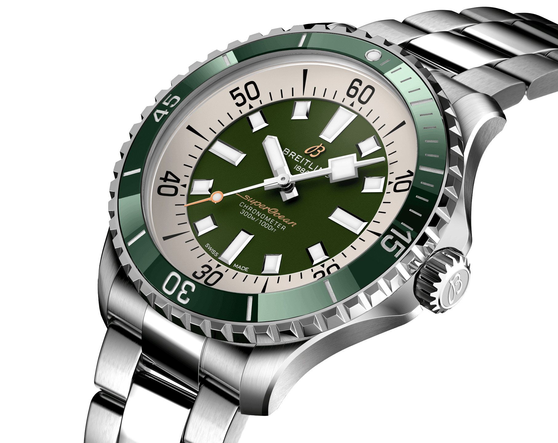 Breitling Superocean  Green Dial 44 mm Automatic Watch For Men - 3