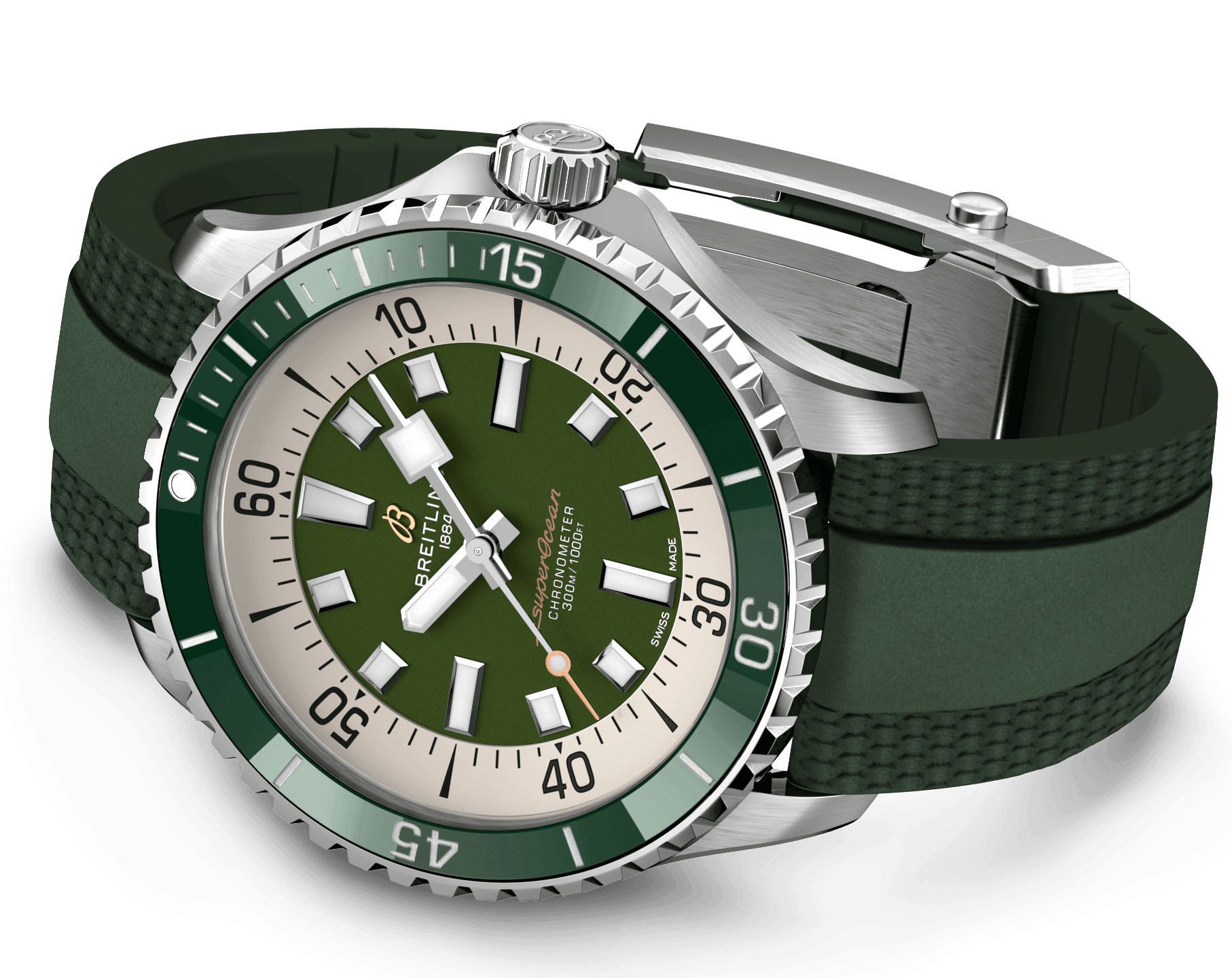 Breitling Superocean  Green Dial 44 mm Automatic Watch For Men - 4