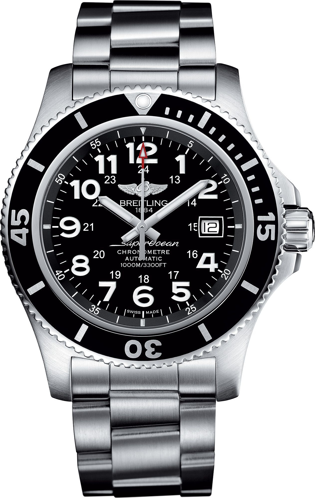 Breitling Superocean II 44 44 mm Watch in Black Dial For Men - 1