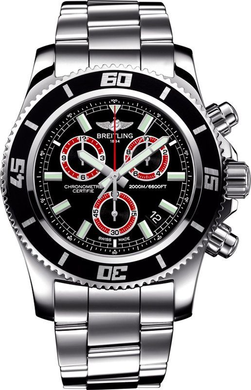 Breitling Superocean Superocean Chronograph M2000 Black Dial 46 mm Automatic Watch For Men - 1