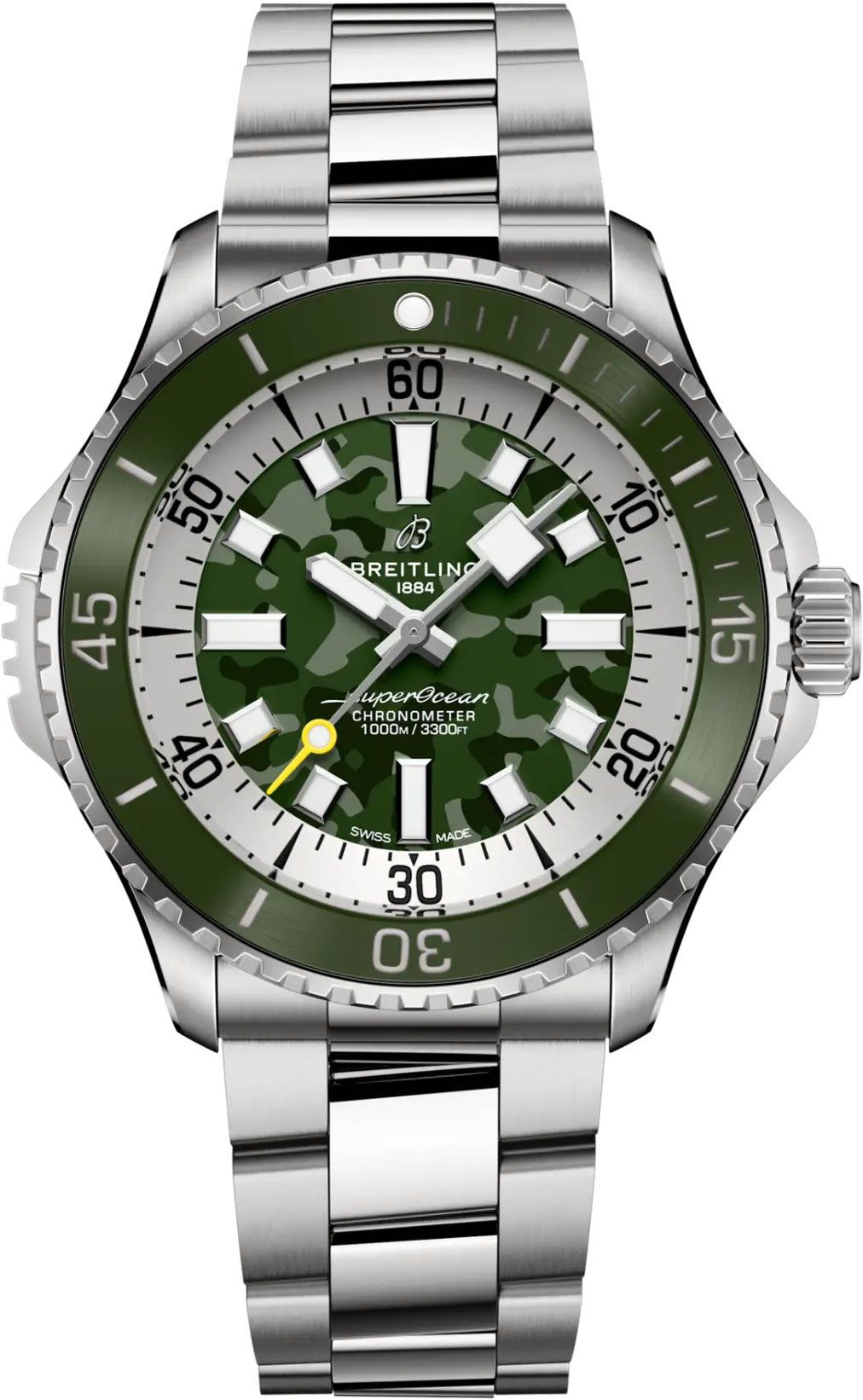Breitling Superocean  Khaki Dial 46 mm Automatic Watch For Men - 1